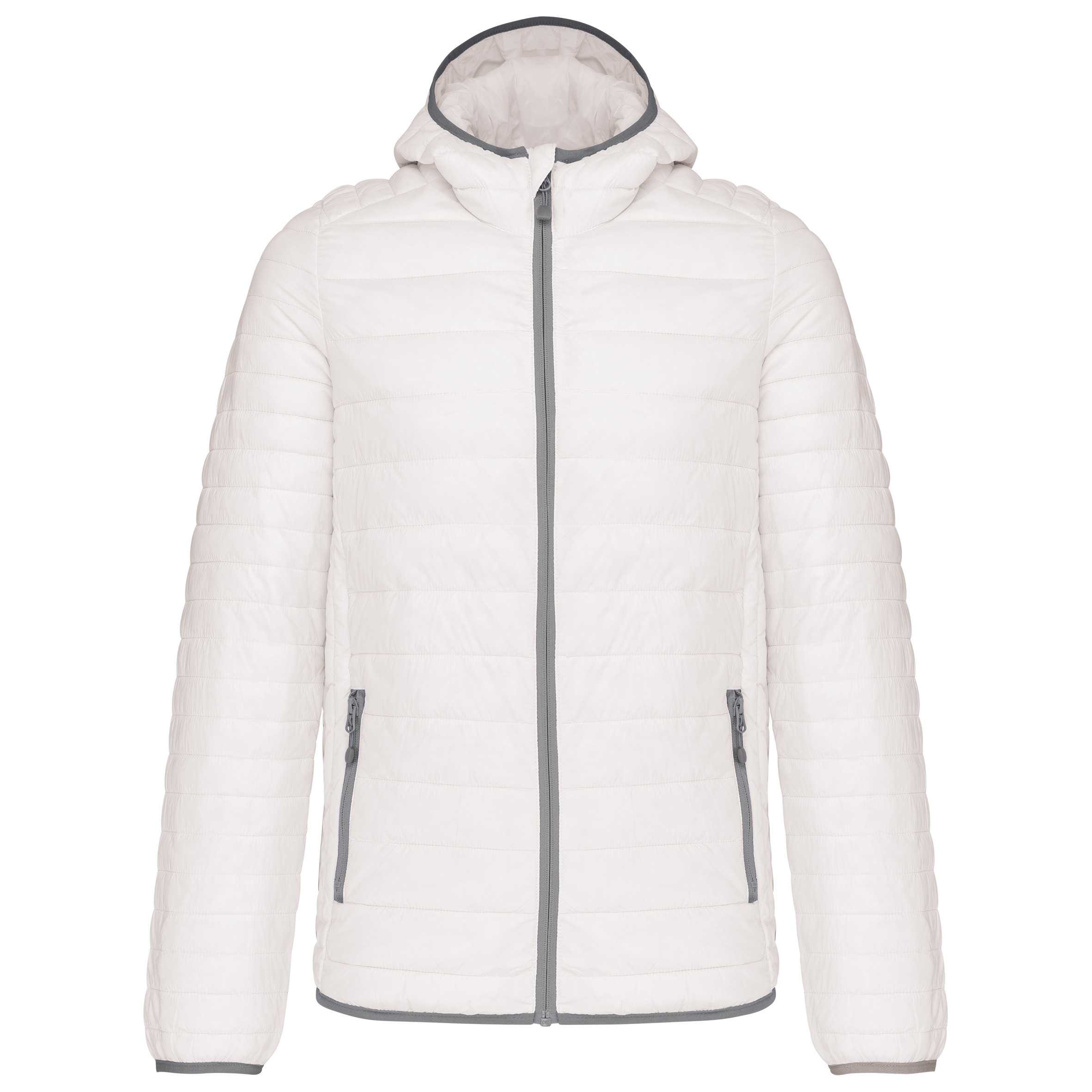 Chaqueta acolchada y ligera con capucha hombre White