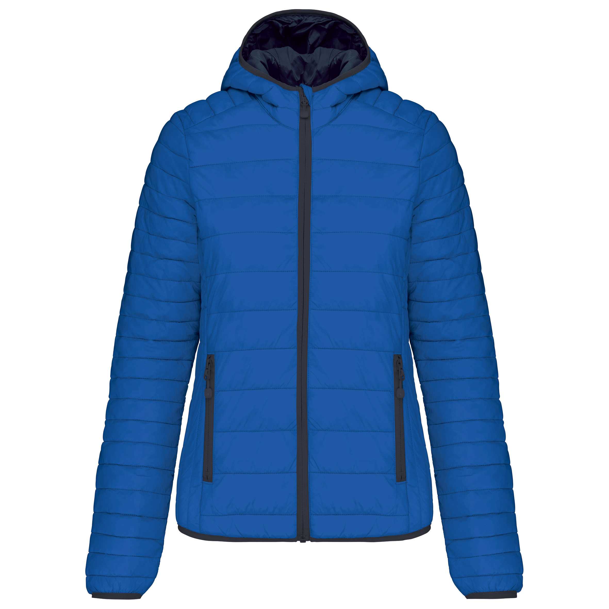 Chaqueta acolchada y ligera con capucha mujer Light Royal Blue