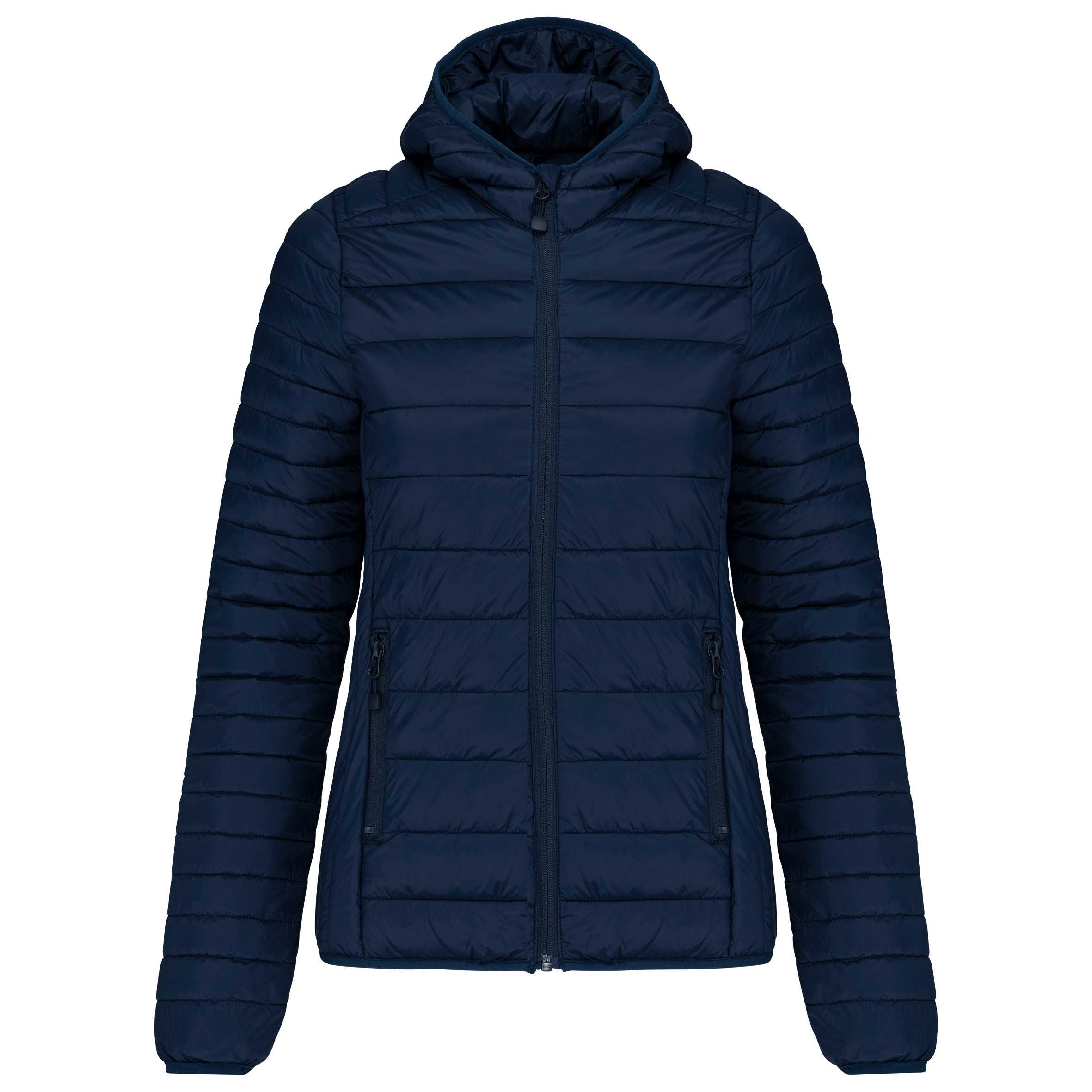 Chaqueta acolchada y ligera con capucha mujer Navy