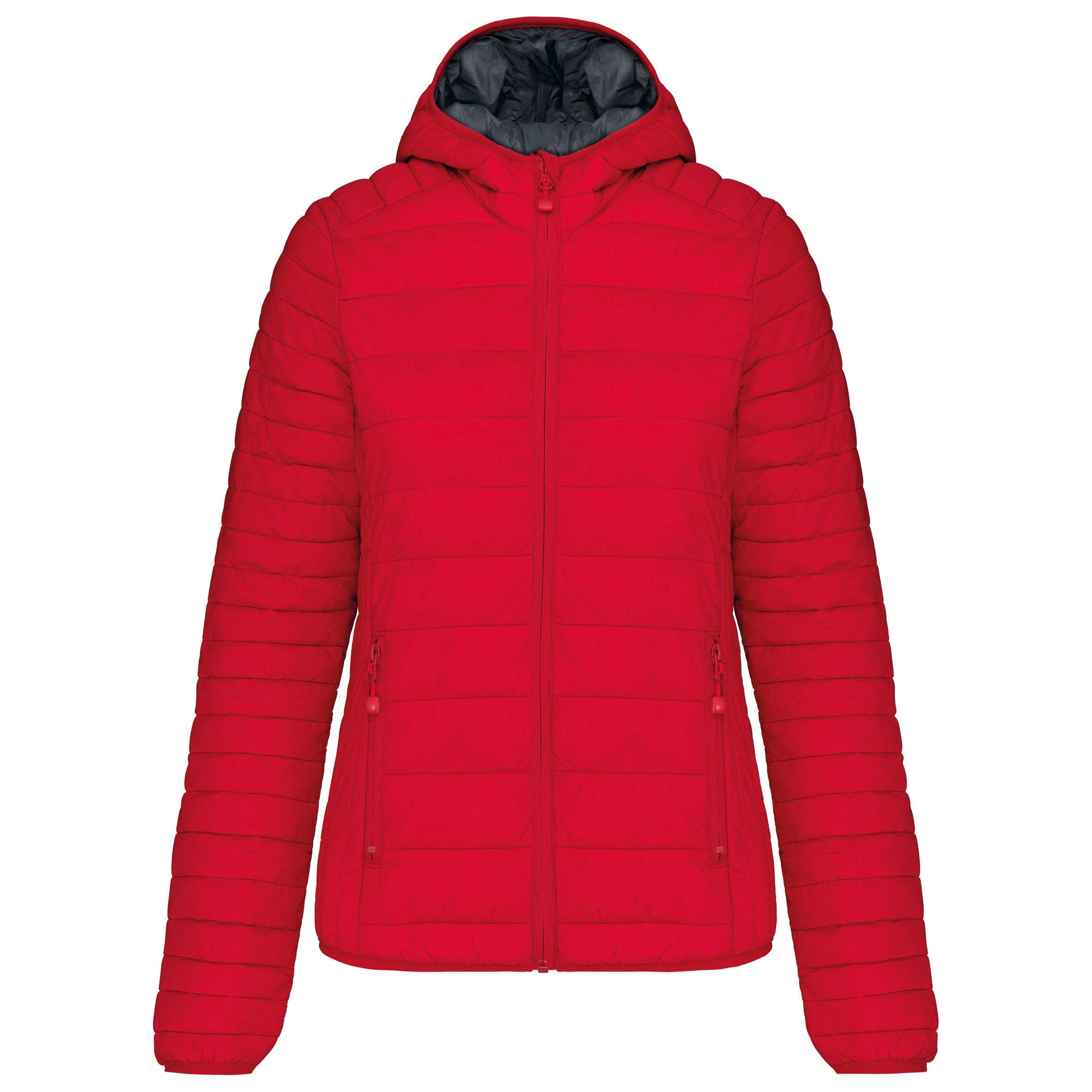 Chaqueta acolchada y ligera con capucha mujer Red