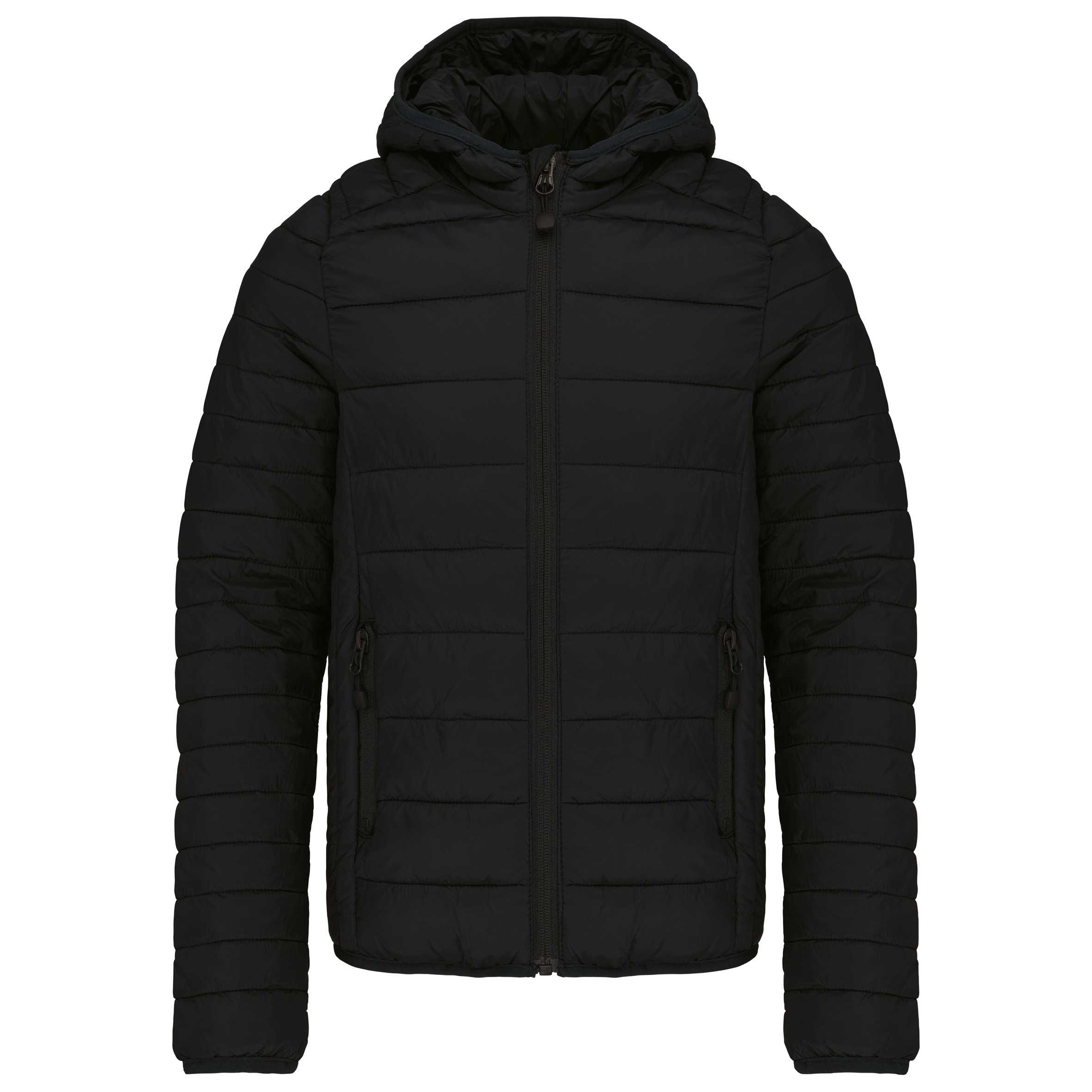 Chaqueta acolchada y ligera con capucha niños Black