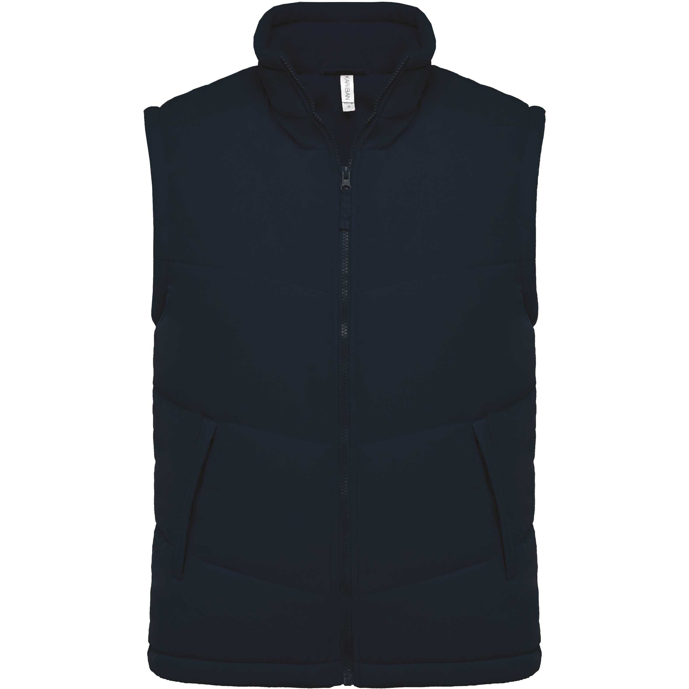 Chaleco acolchado con forro de polar Navy