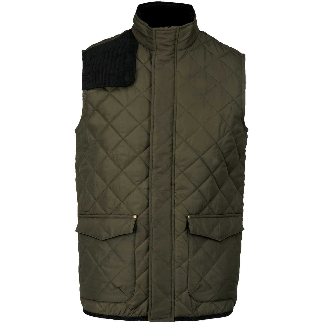 Chaleco acolchado rombos hombre Mossy Green / Black