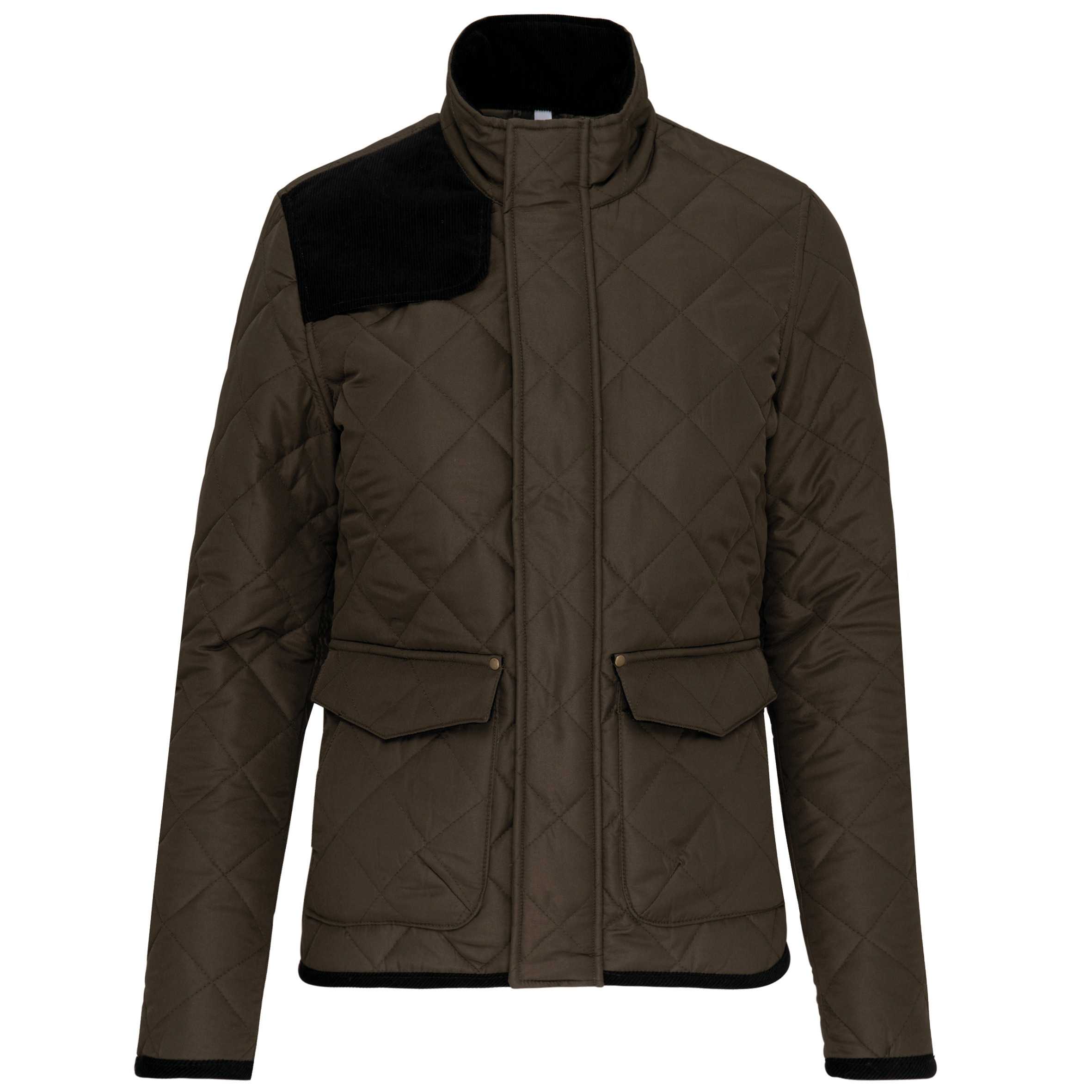 Chaqueta acolchada rombos hombre Mossy Green / Black
