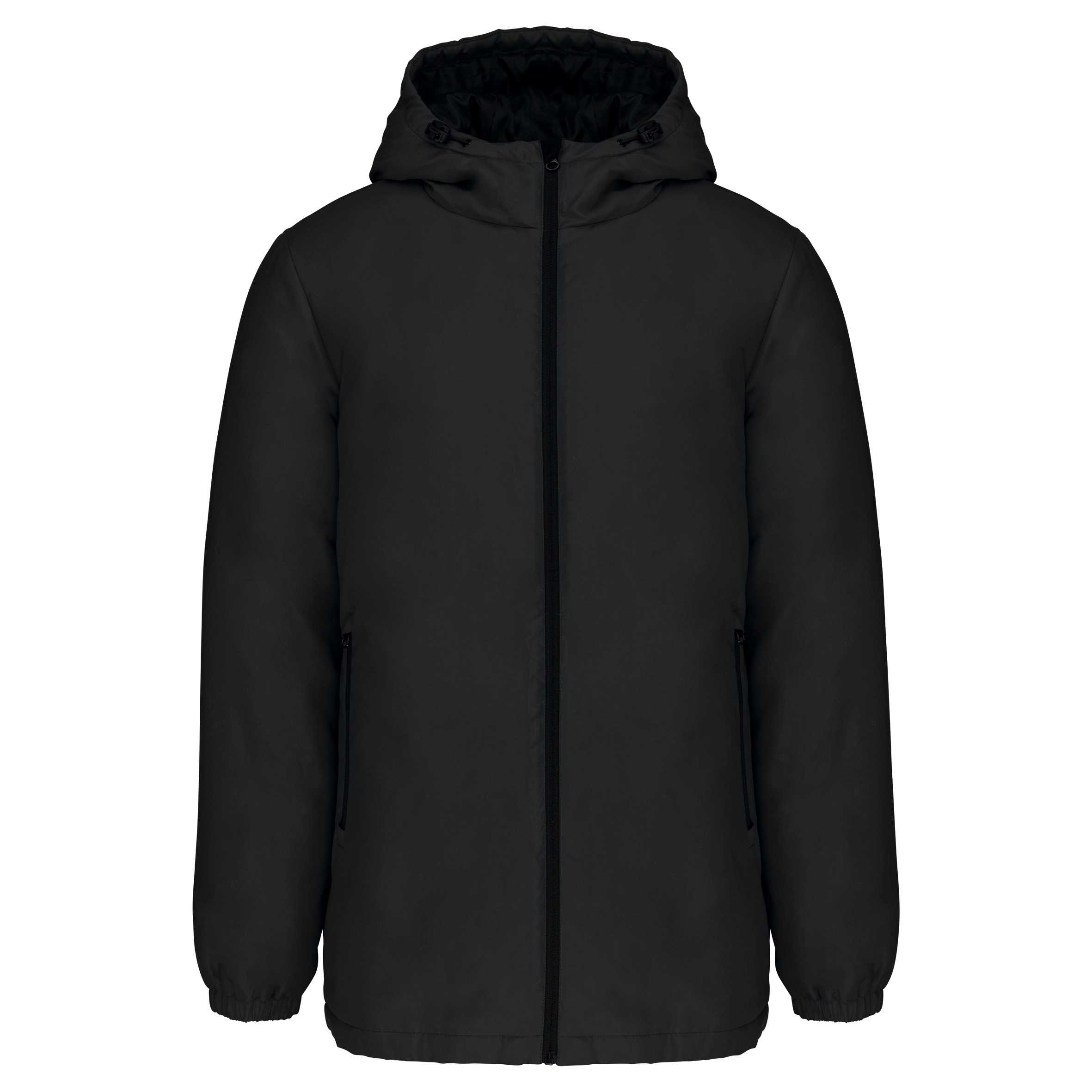 Parka con capucha reciclada unisex Black