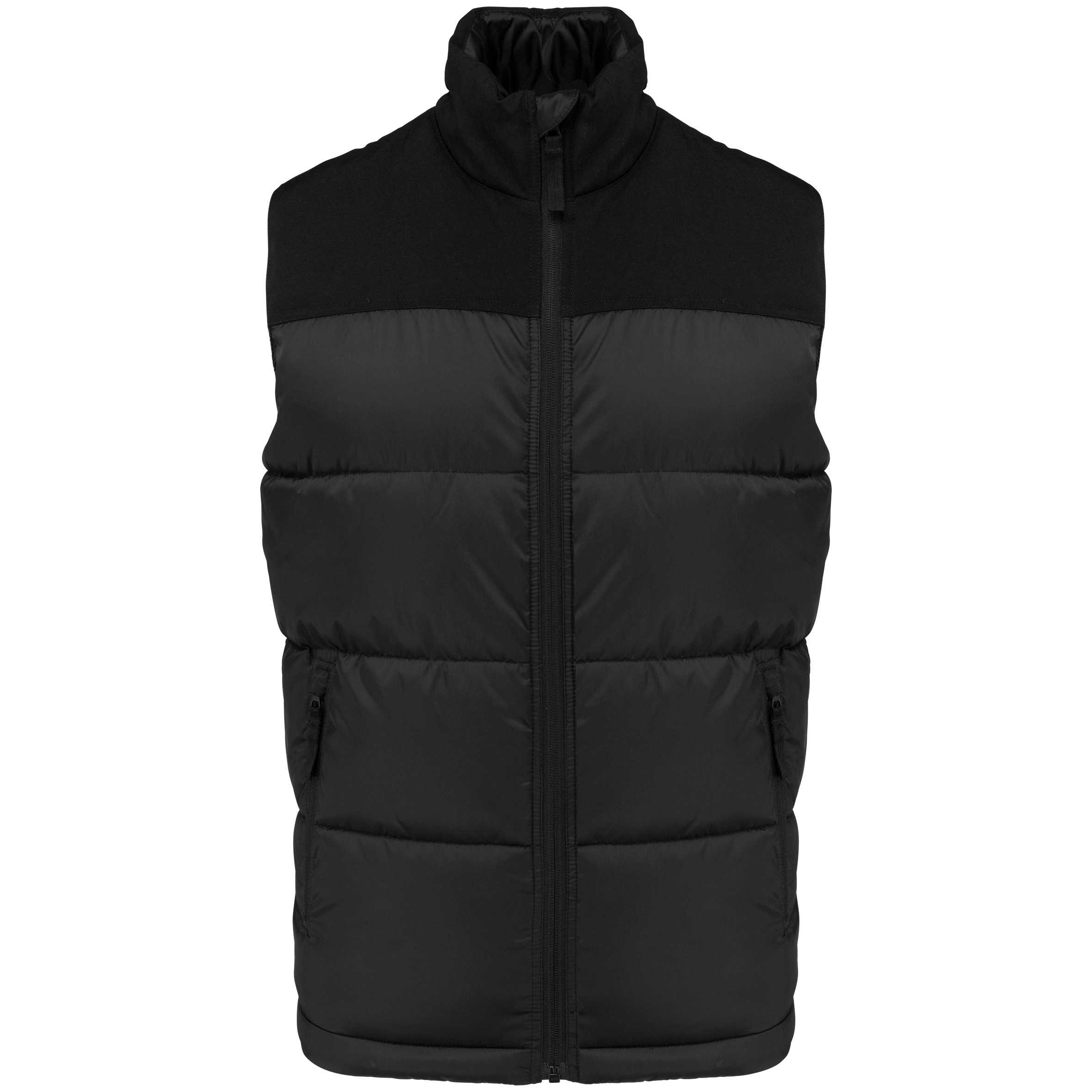 Chaleco acolchado bicolor unisex Black