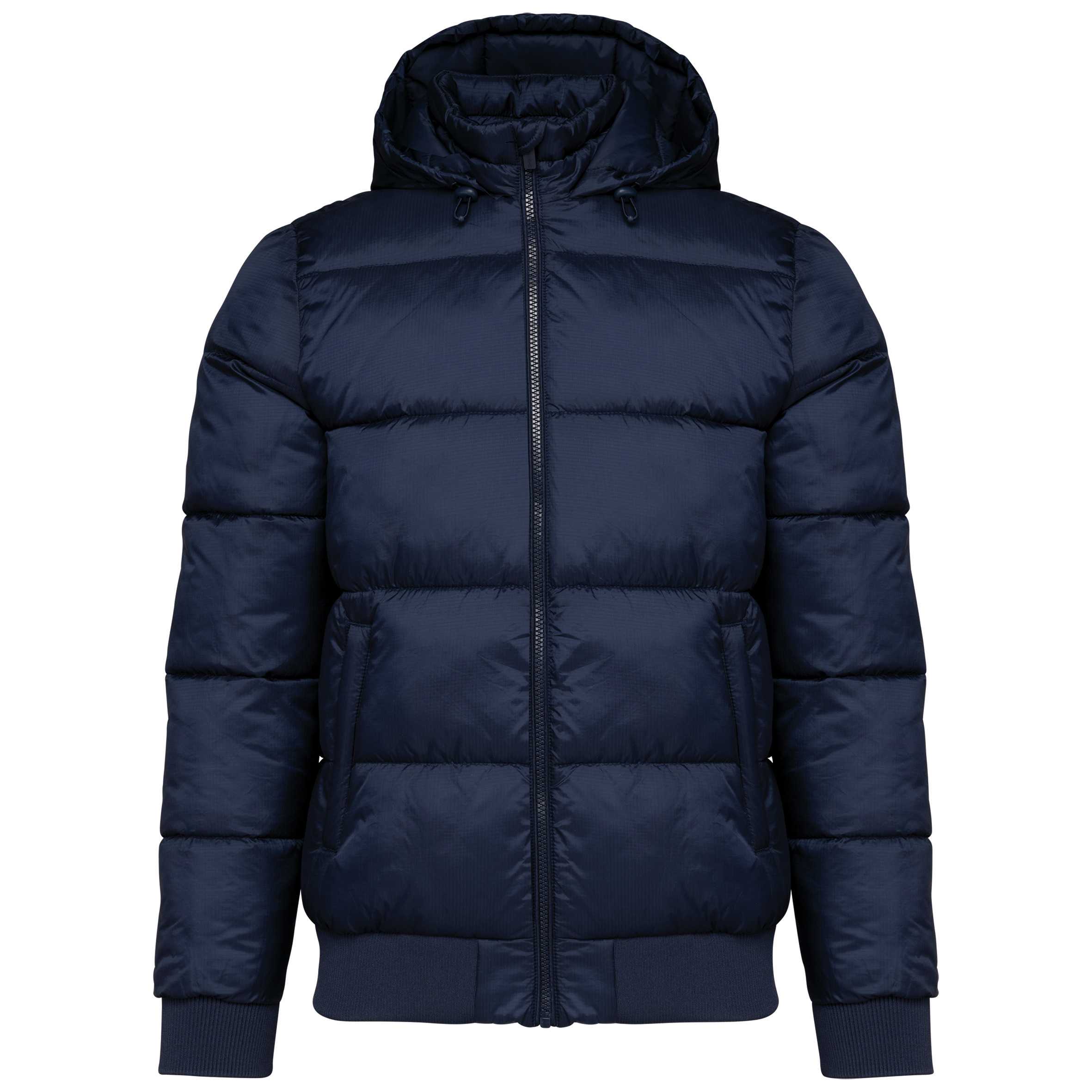 Chaqueta ripstop reciclada con capucha unisex Navy