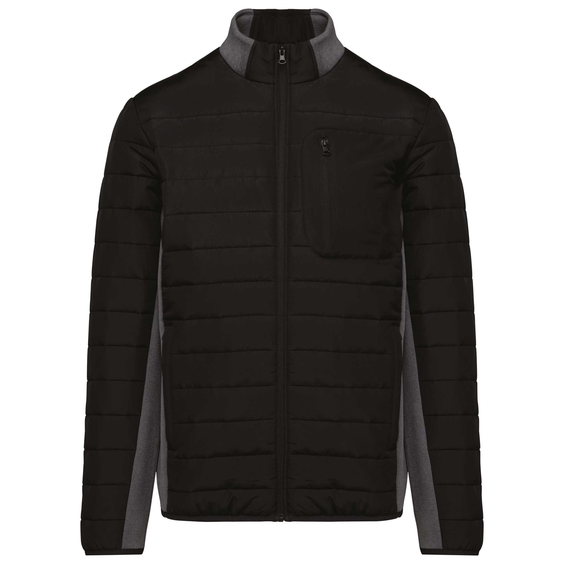 Chaqueta bimaterial hombre Black / Dark Grey Heather
