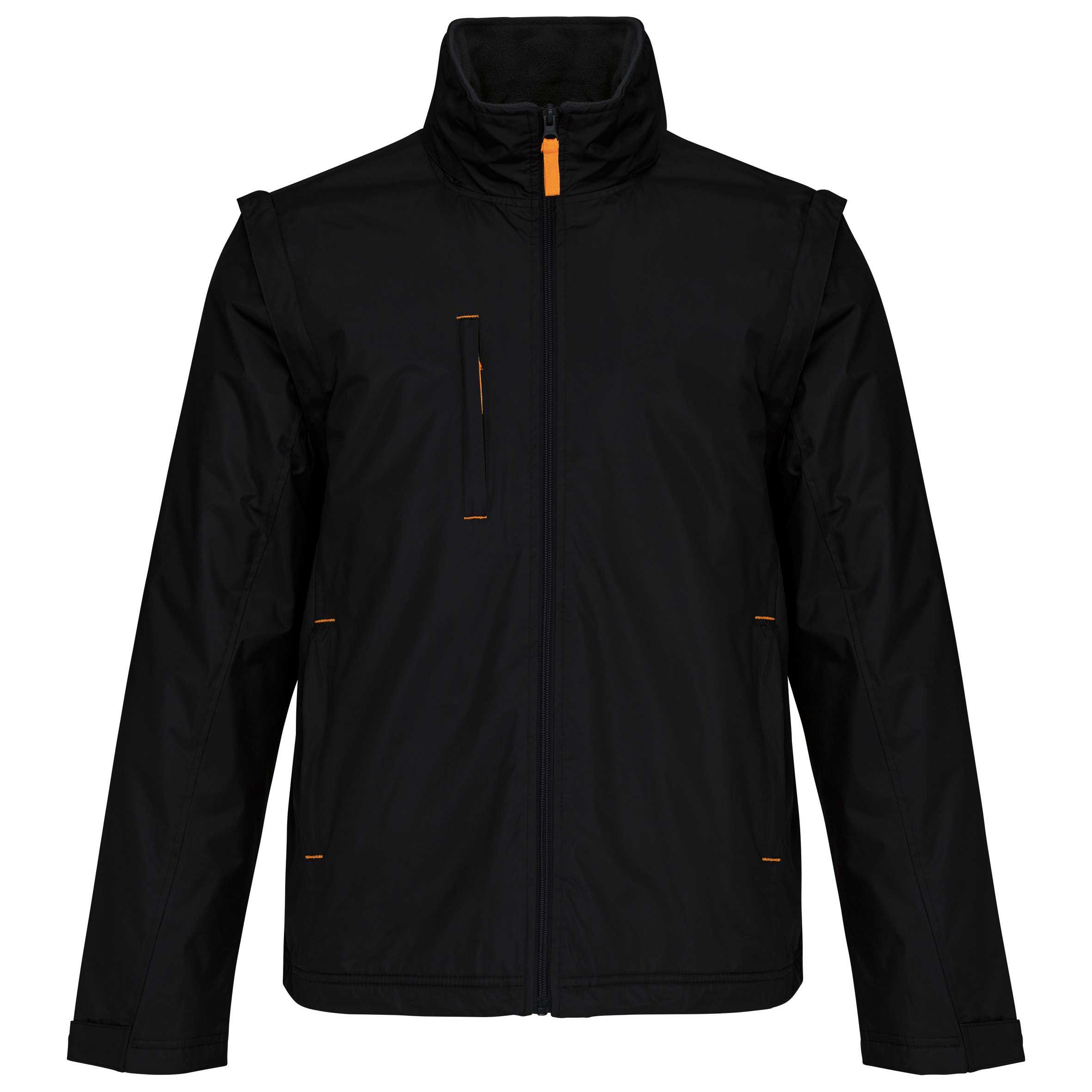 Chaqueta con mangas amovibles hombre Black / Orange