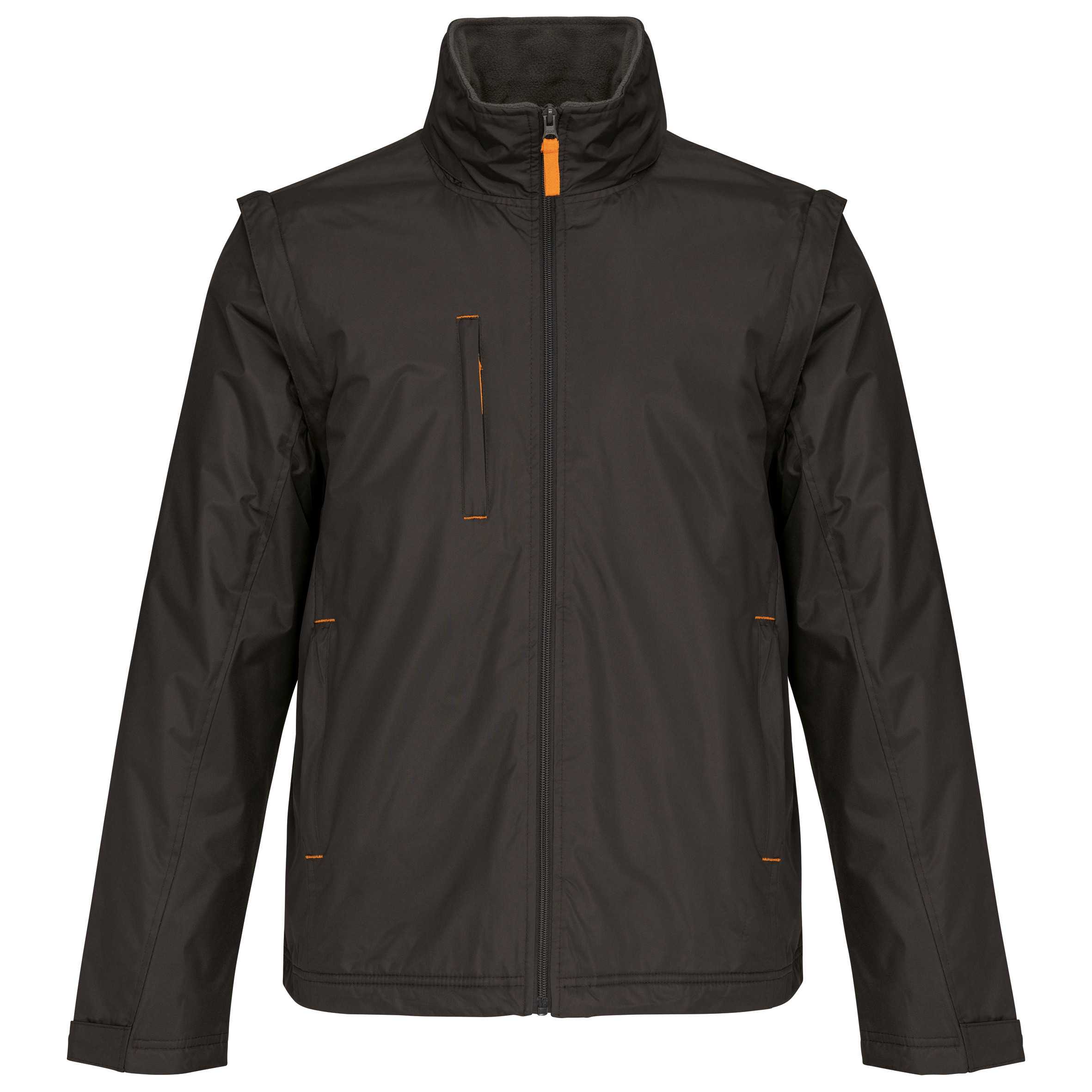 Chaqueta con mangas amovibles hombre Dark Grey / Orange