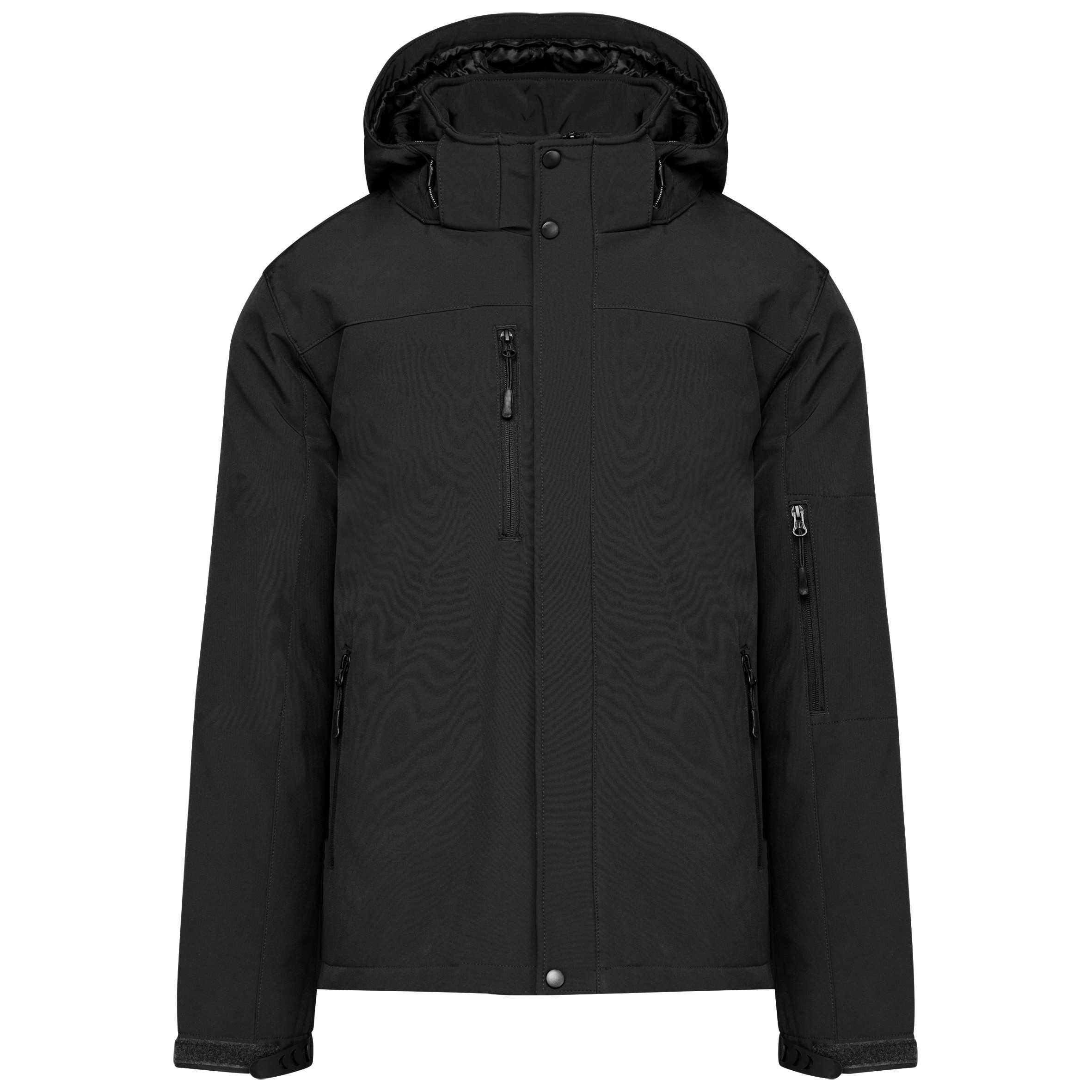 Parka softshell acolchada con capucha hombre Black