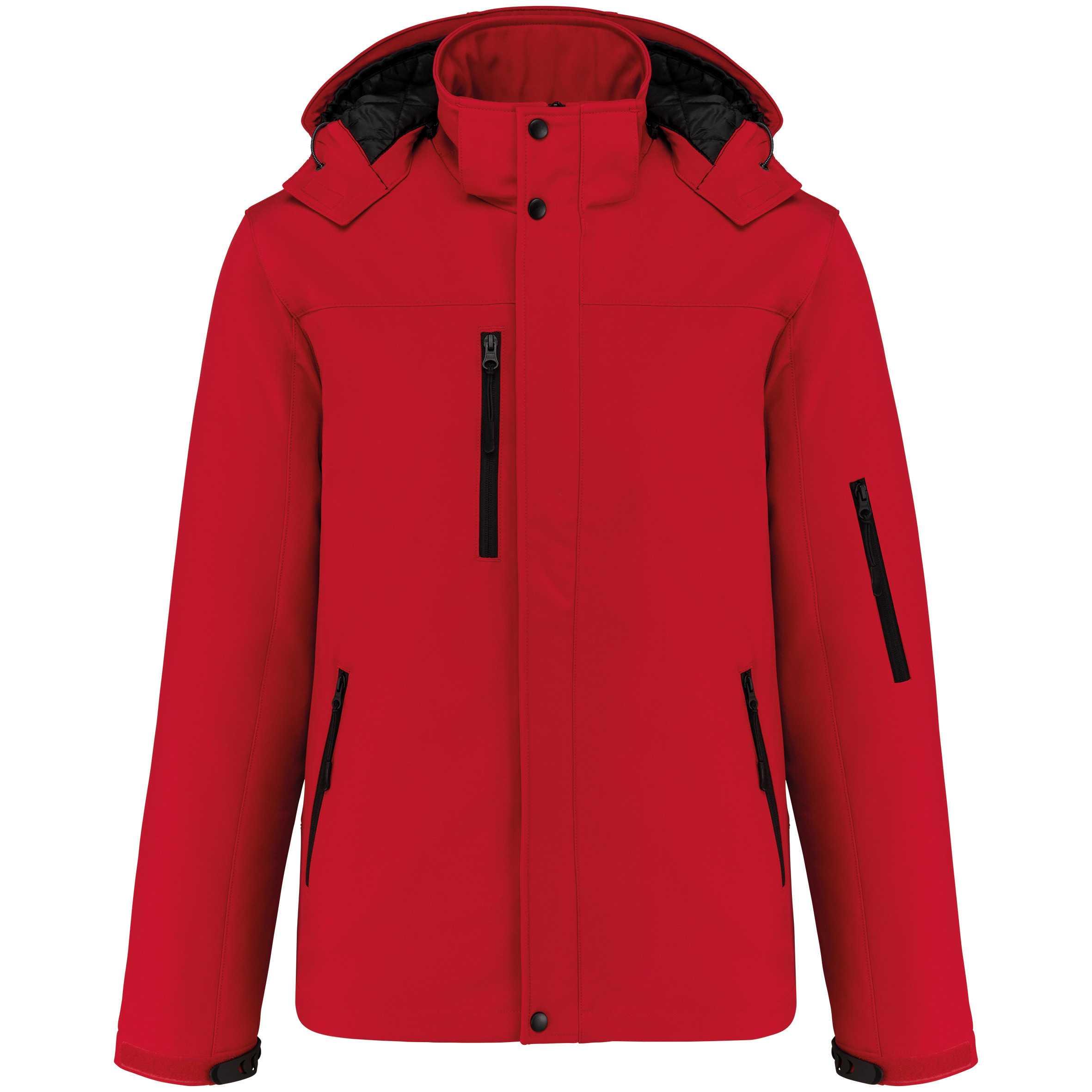 Parka softshell acolchada con capucha hombre Red
