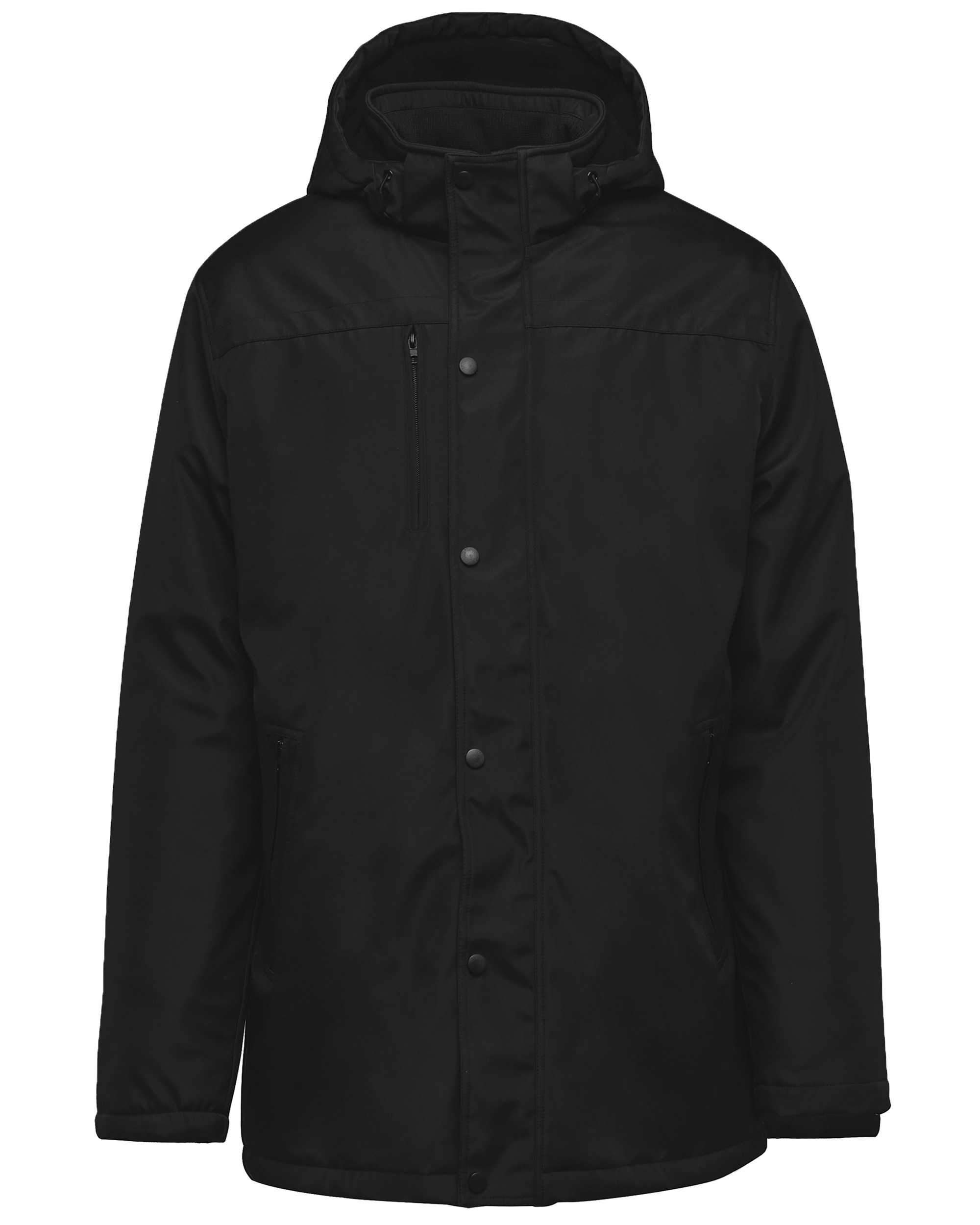 Parka con capucha extraíble Black