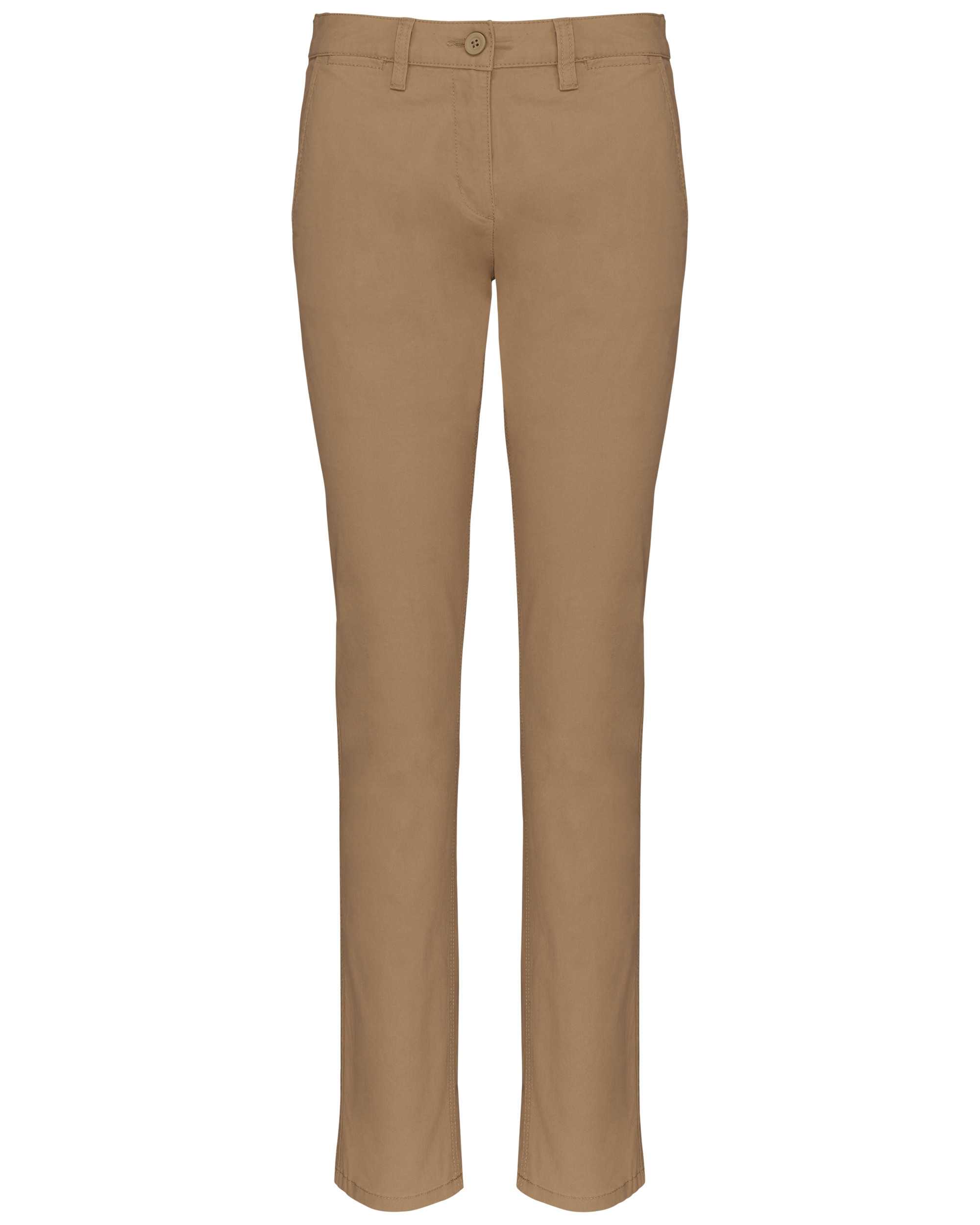 Pantalón chino mujer Camel