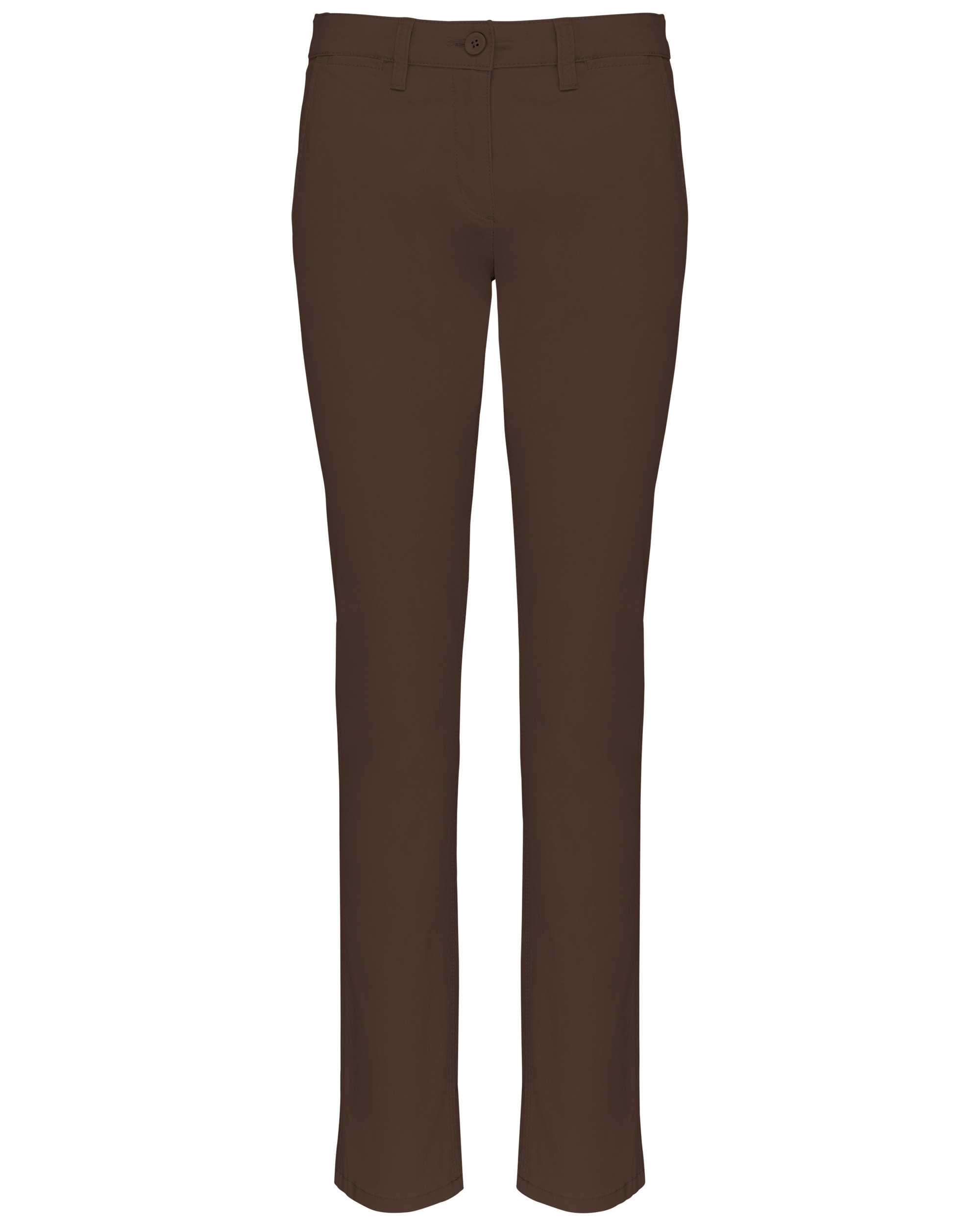 Pantalón chino mujer Chocolate