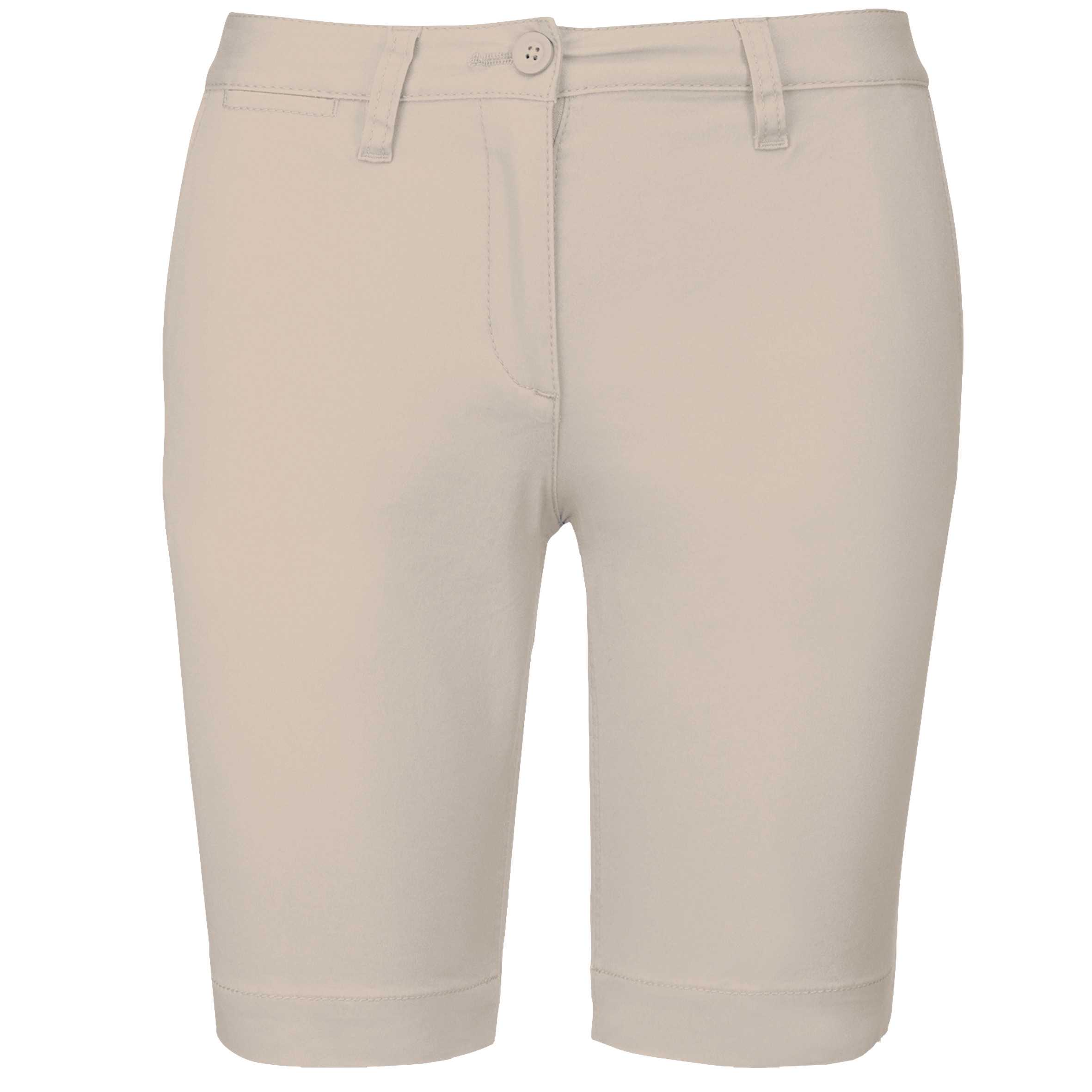 Bermuda chino mujer Beige