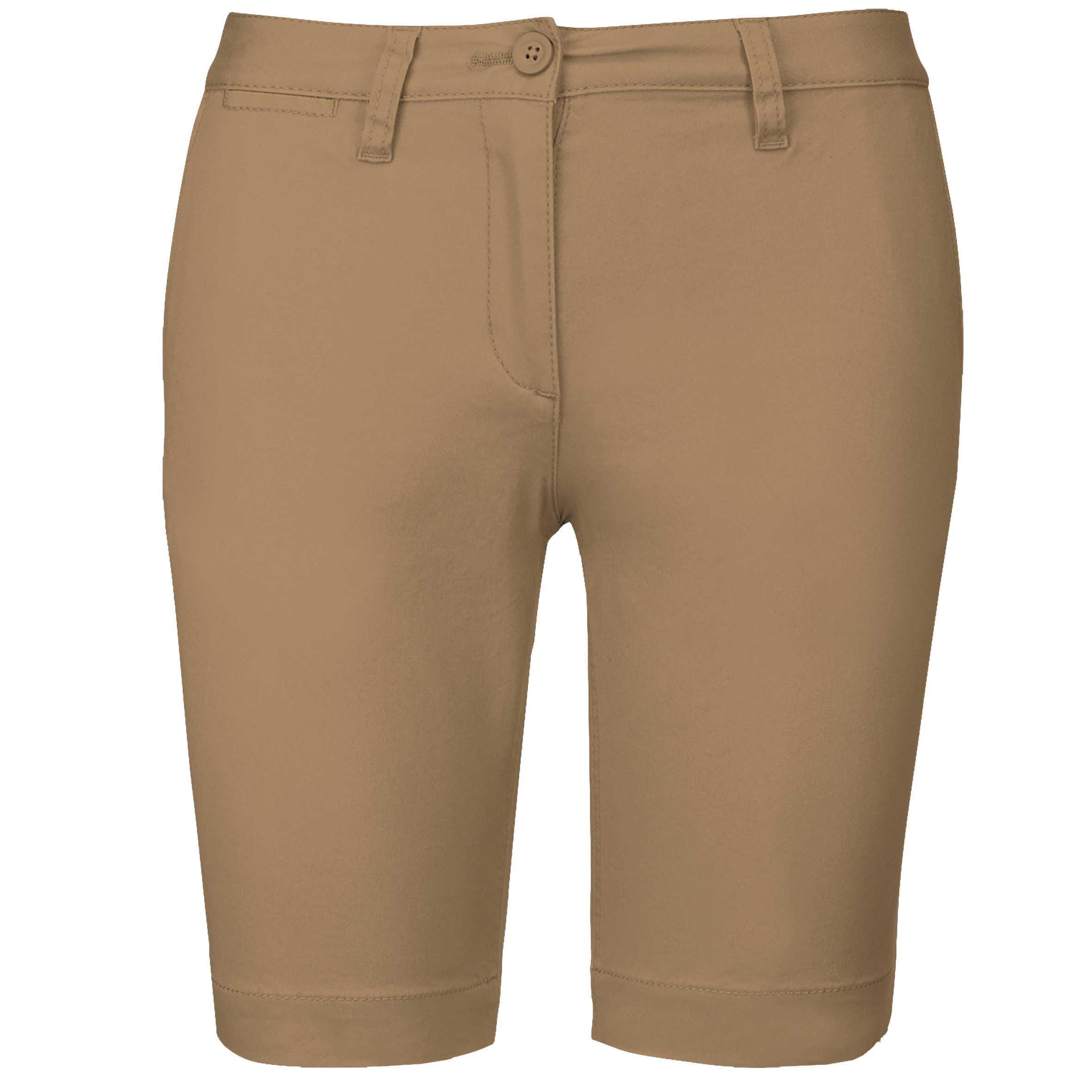 Bermuda chino mujer Camel