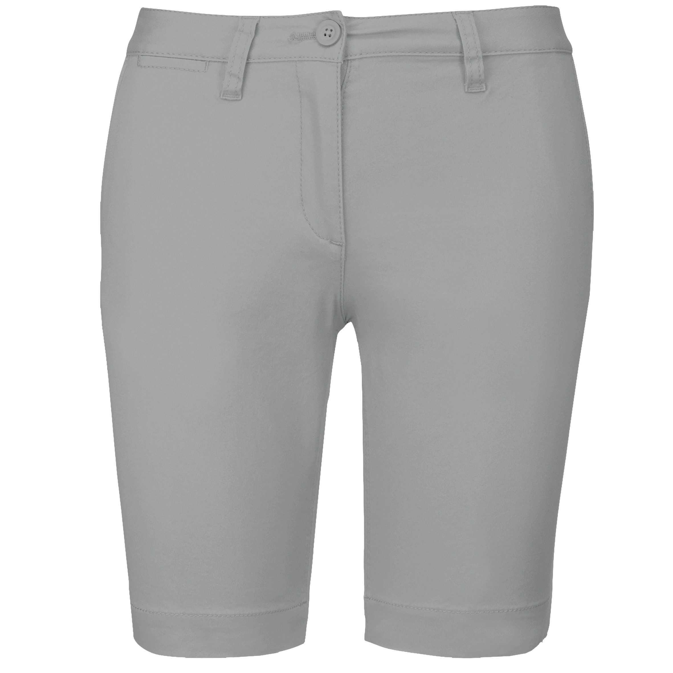 Bermuda chino mujer Fine Grey