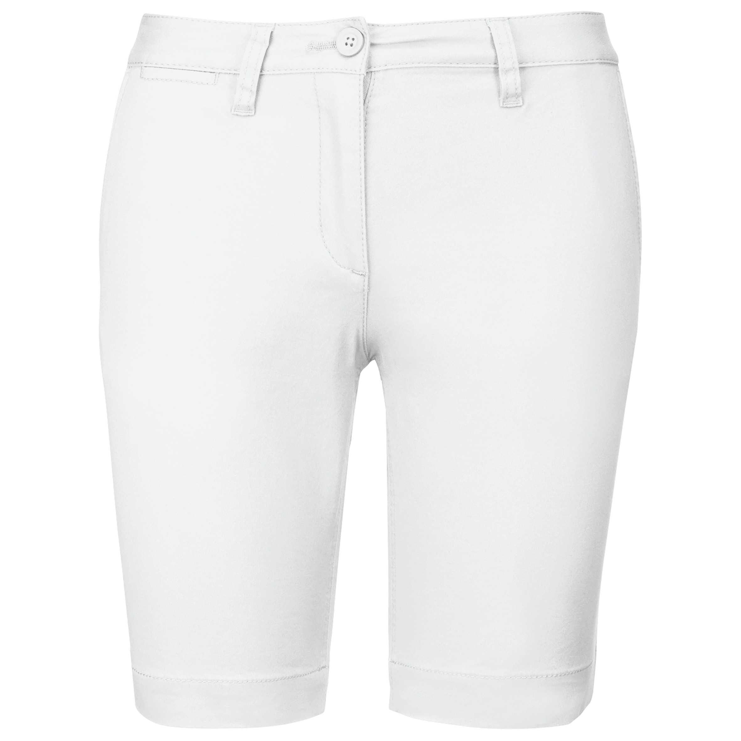 Bermuda chino mujer White