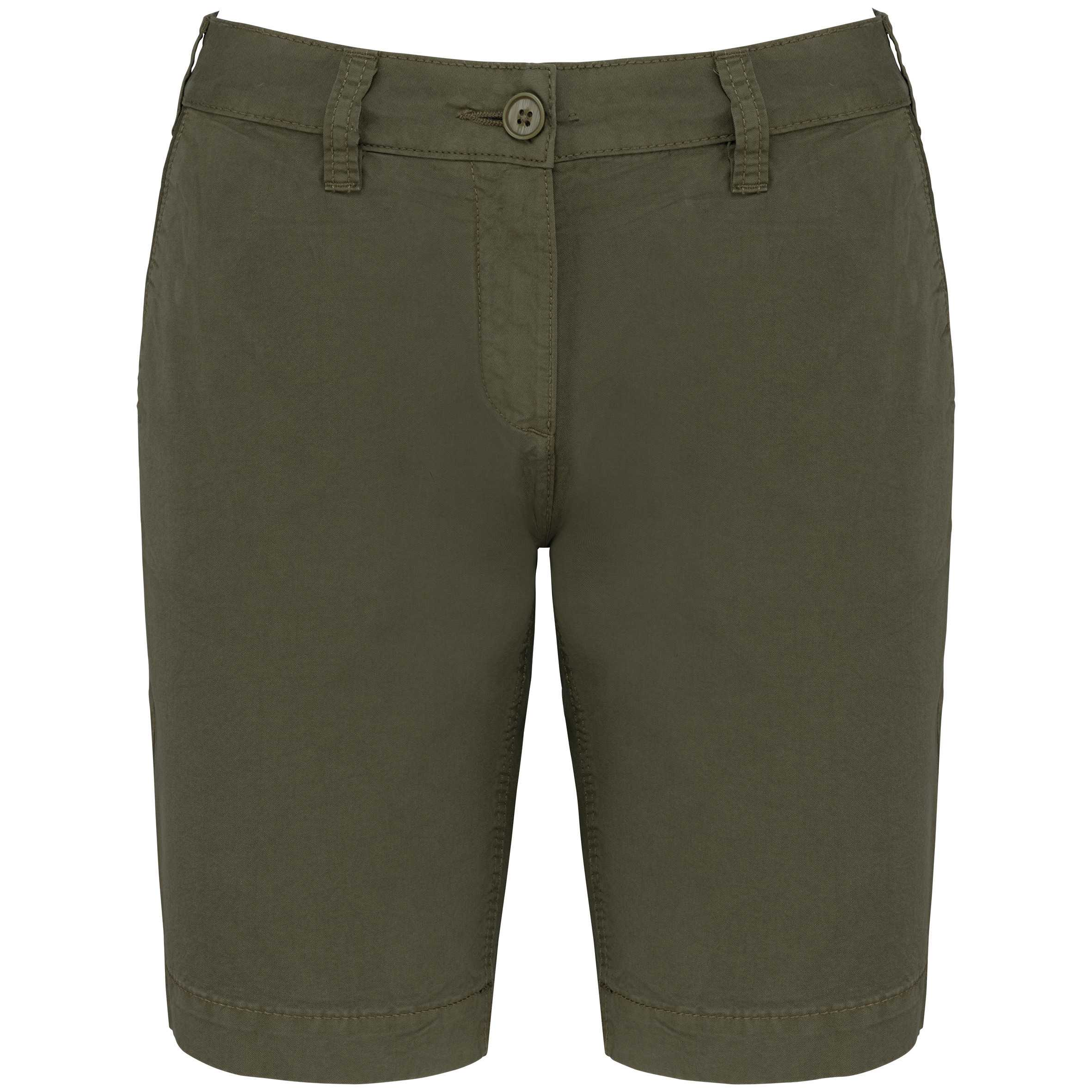 Bermuda efecto lavado mujer Washed Light Khaki