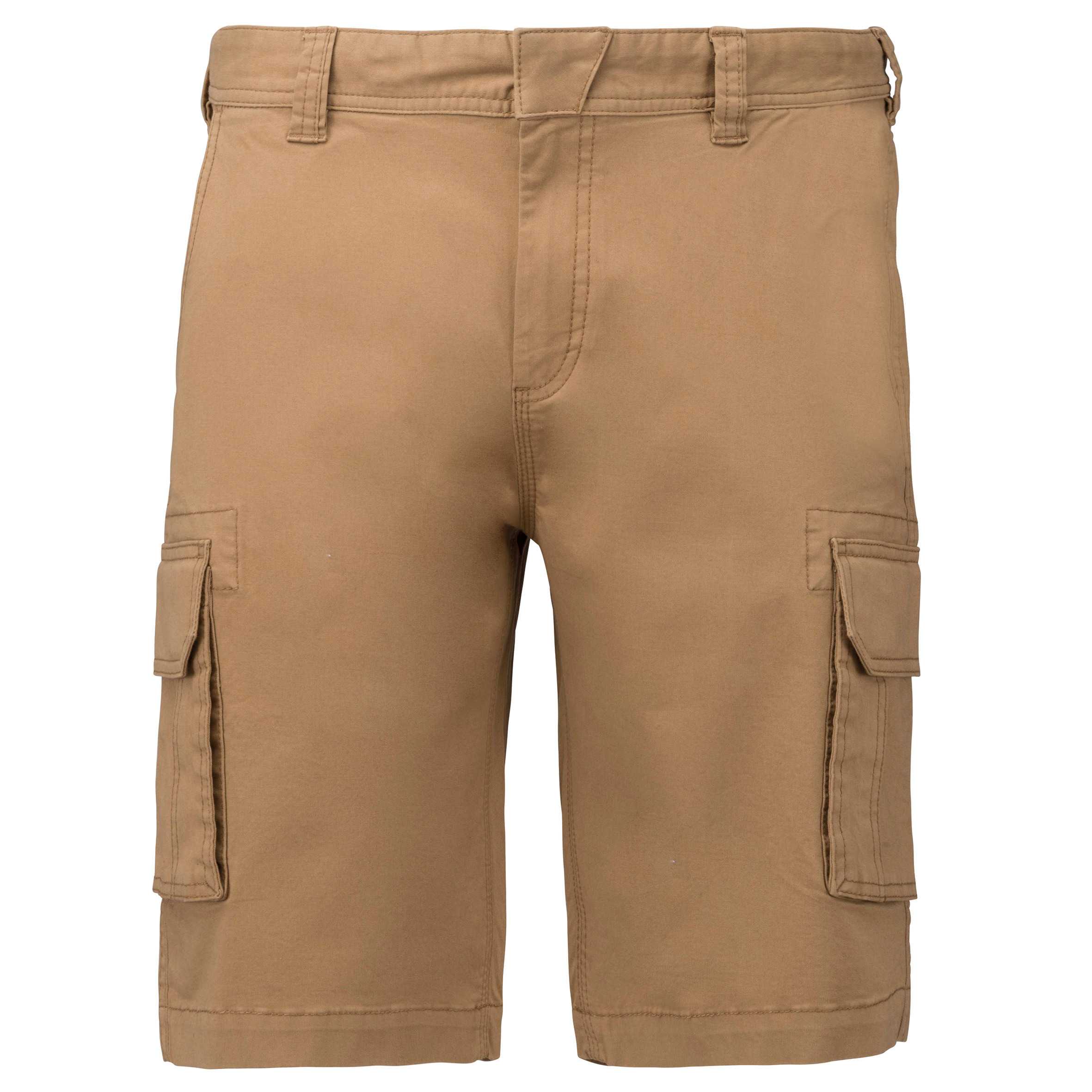Bermuda multibolsillos hombre Camel
