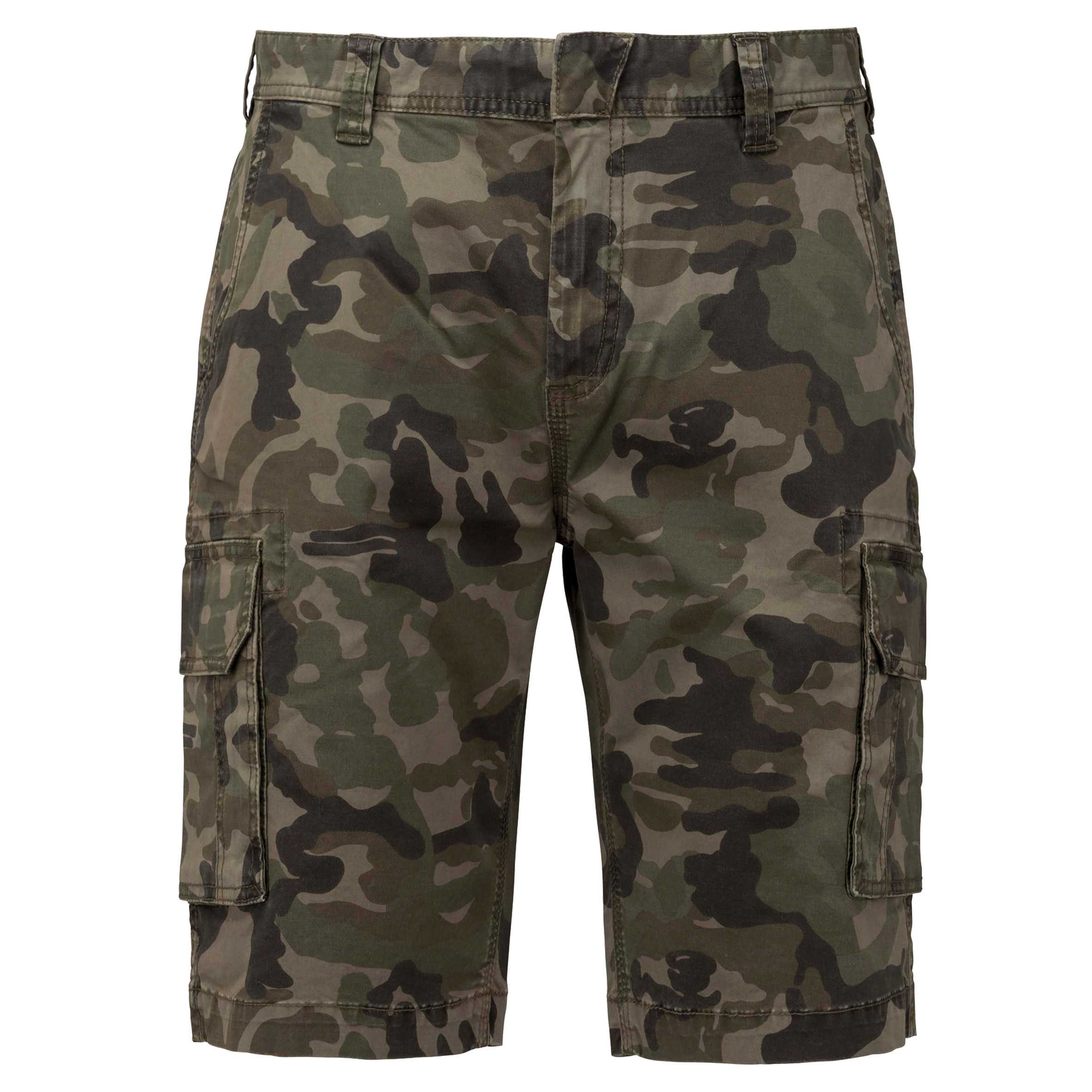 Bermuda multibolsillos hombre Olive Camouflage