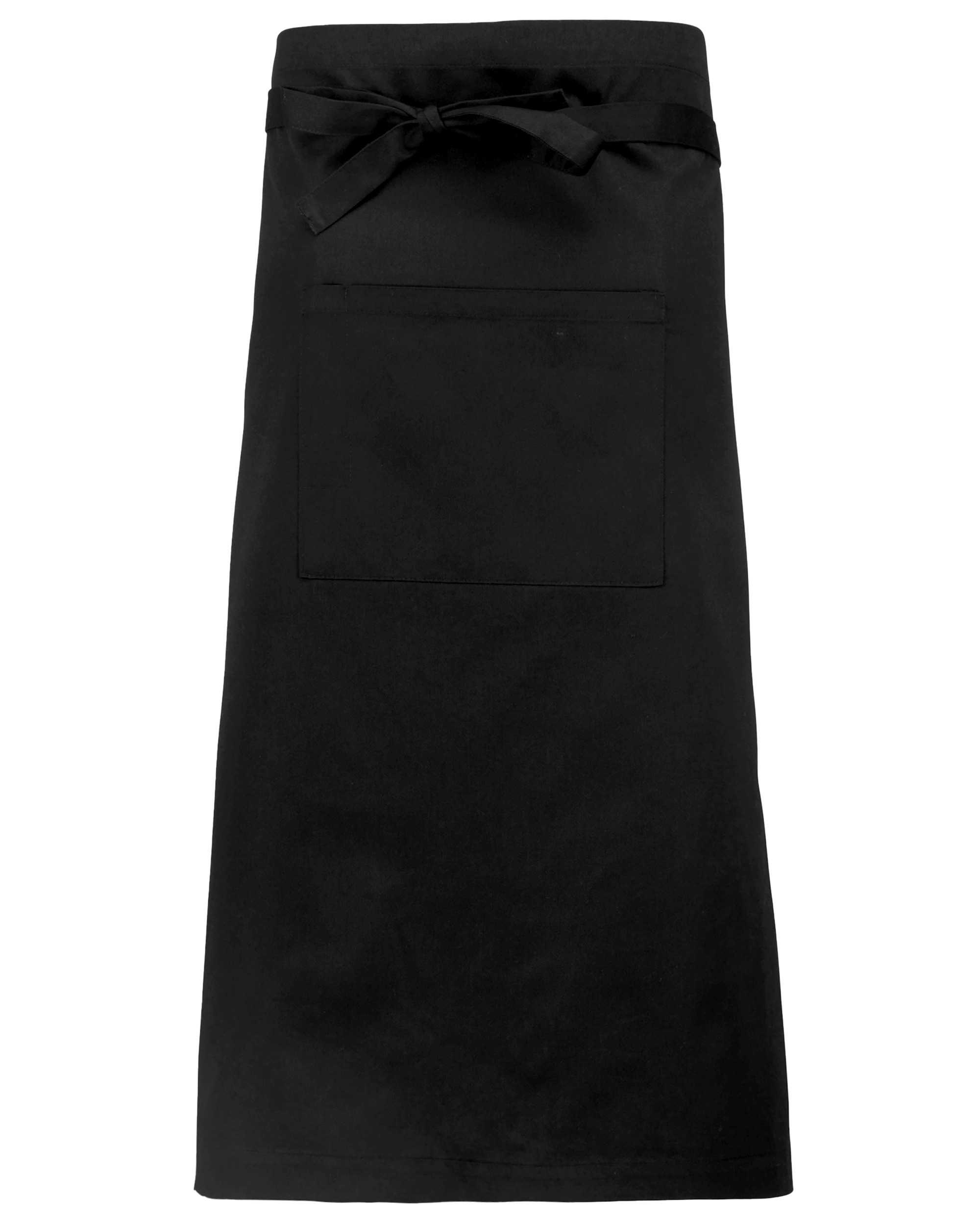 Delantal extra-largo poliéster/algodón Black