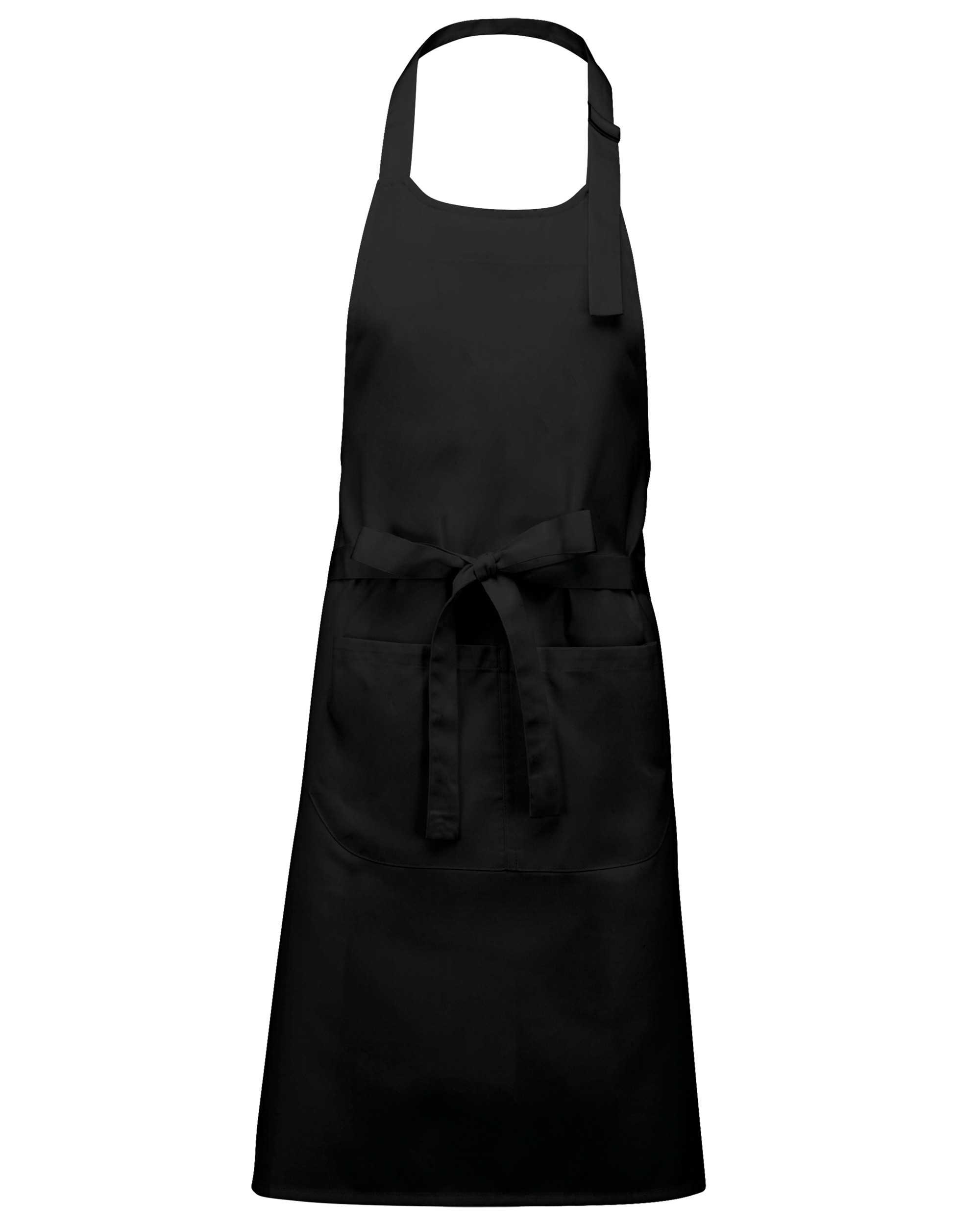 Delantal poliéster/algodón.  Lavable a altas temperaturas Black