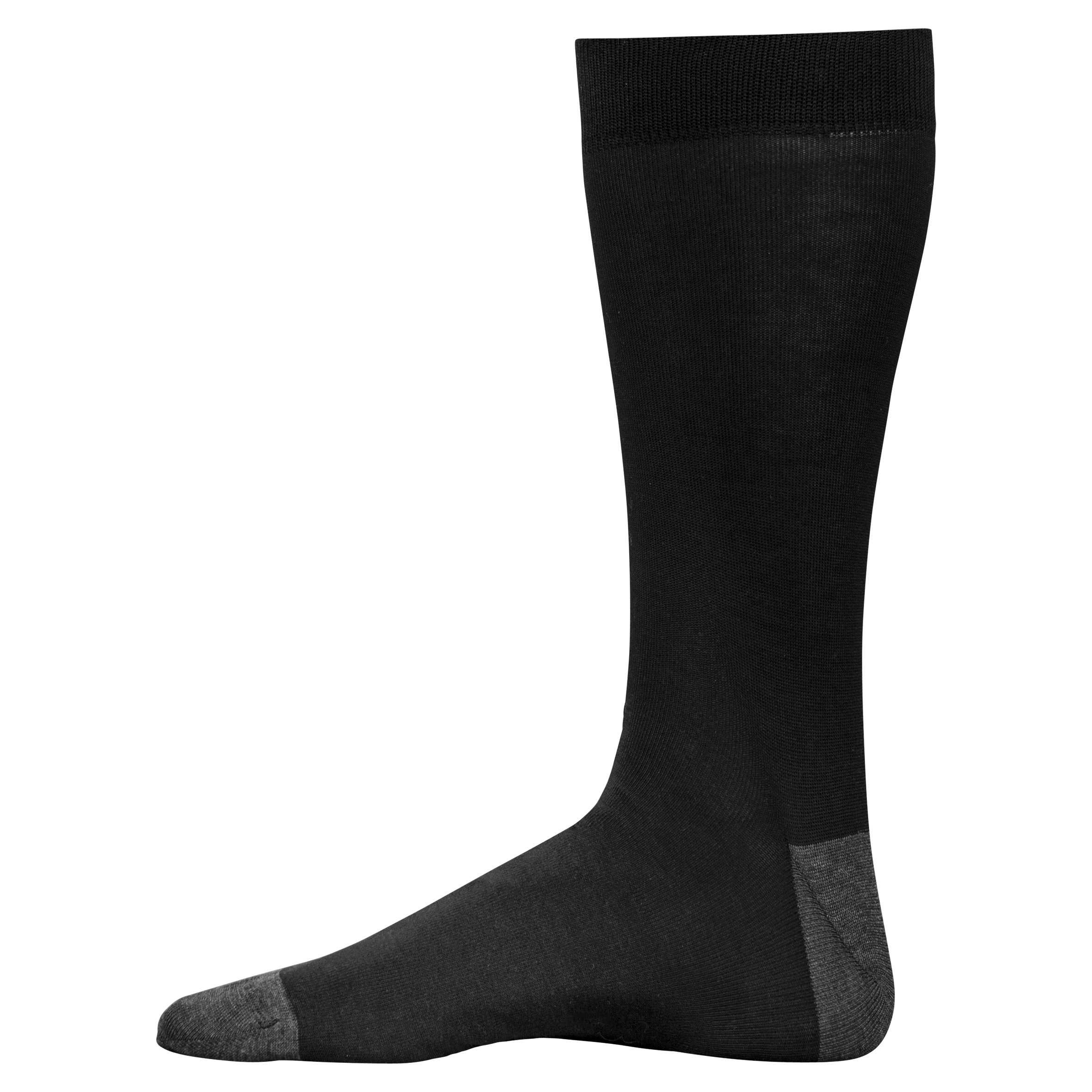 Calcetines de vestir algodón organicó mercerizado "Origine France garantie" Black / Dark Grey Heather
