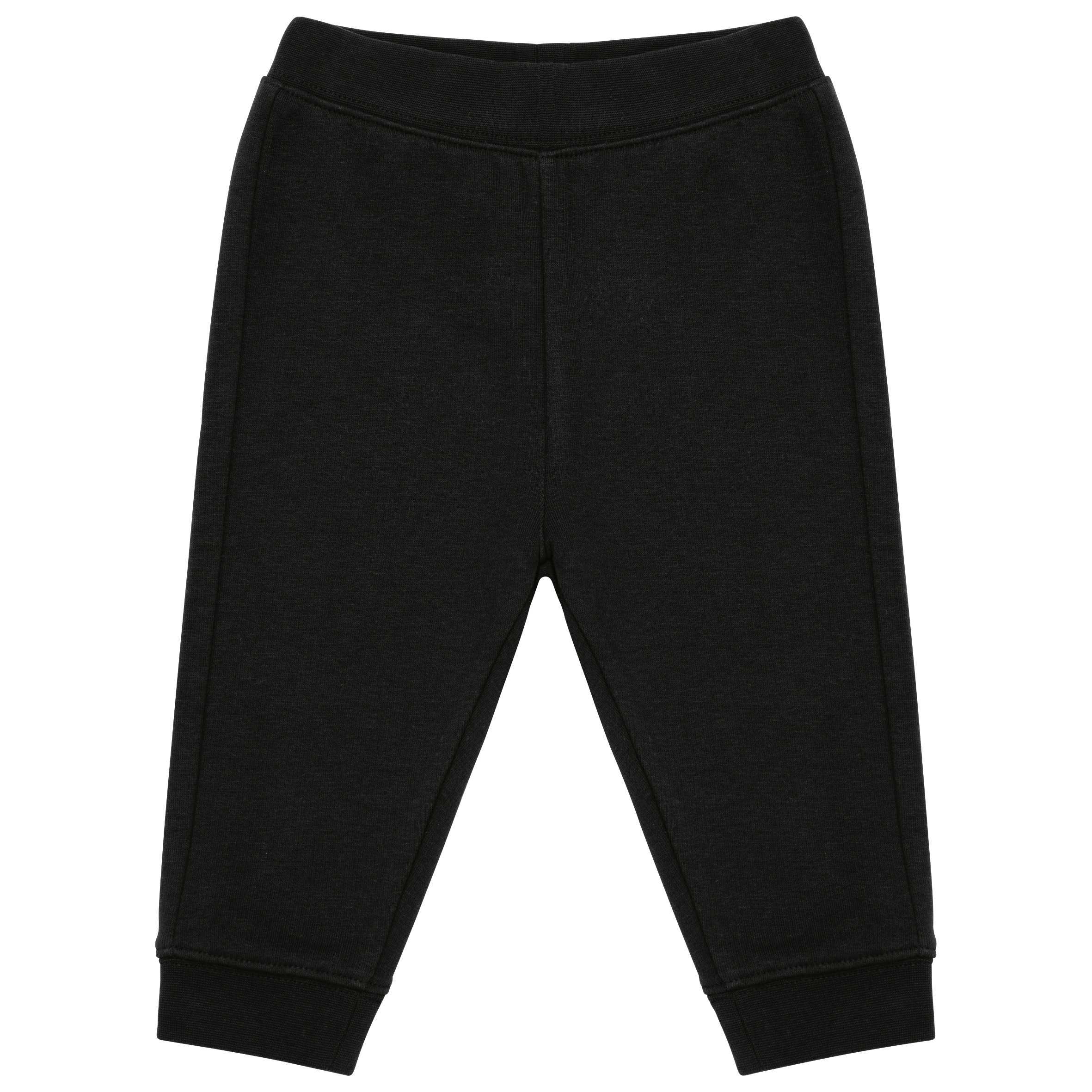 Pantalón de felpa ecorresponsable bebé Black