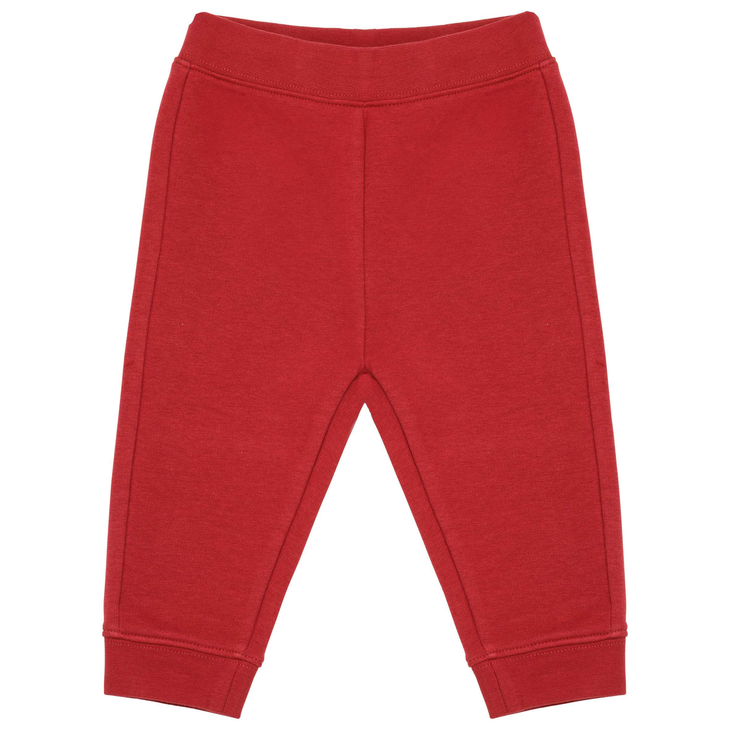 Pantalón de felpa ecorresponsable bebé Terracotta Red
