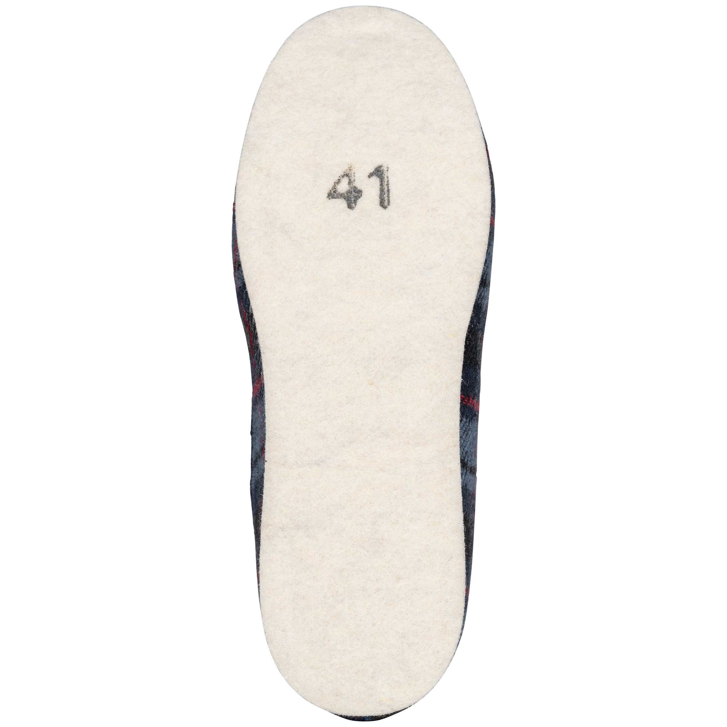 Zapatillas de estar por casa Unisex Made in France Marine Checked