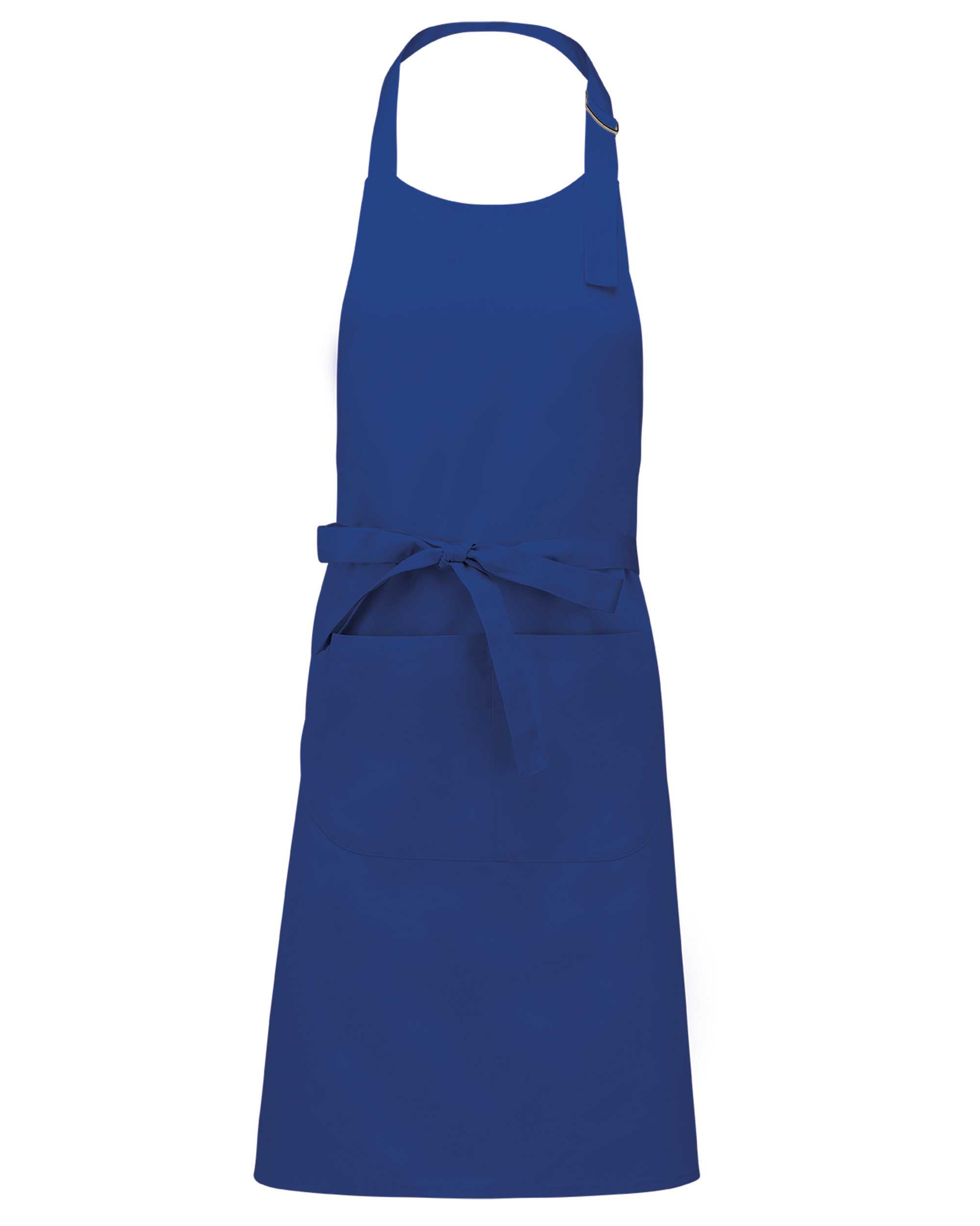 Delantal poliéster/algodón con bolsillo Royal Blue