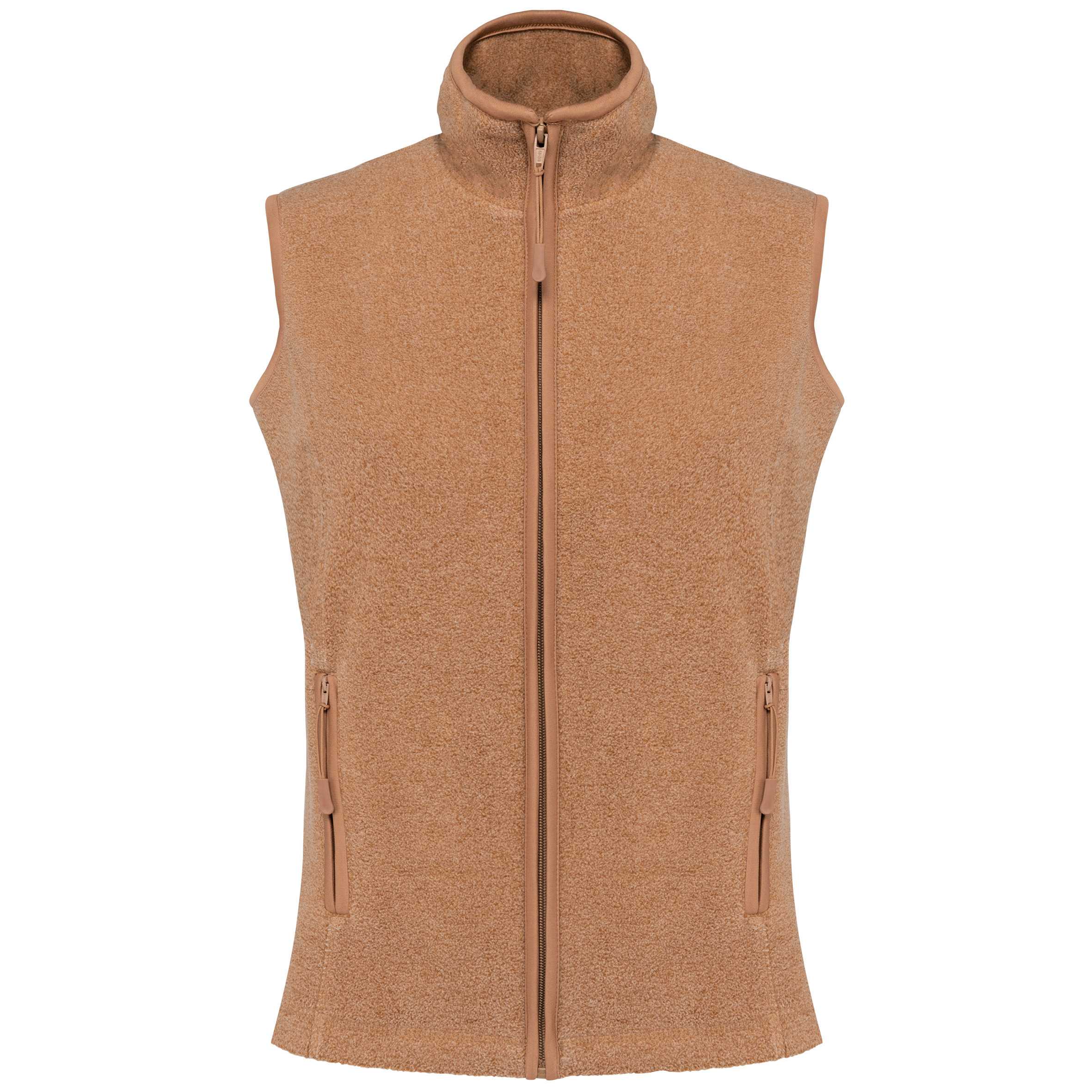 Chaleco micropolar mujer Camel Heather