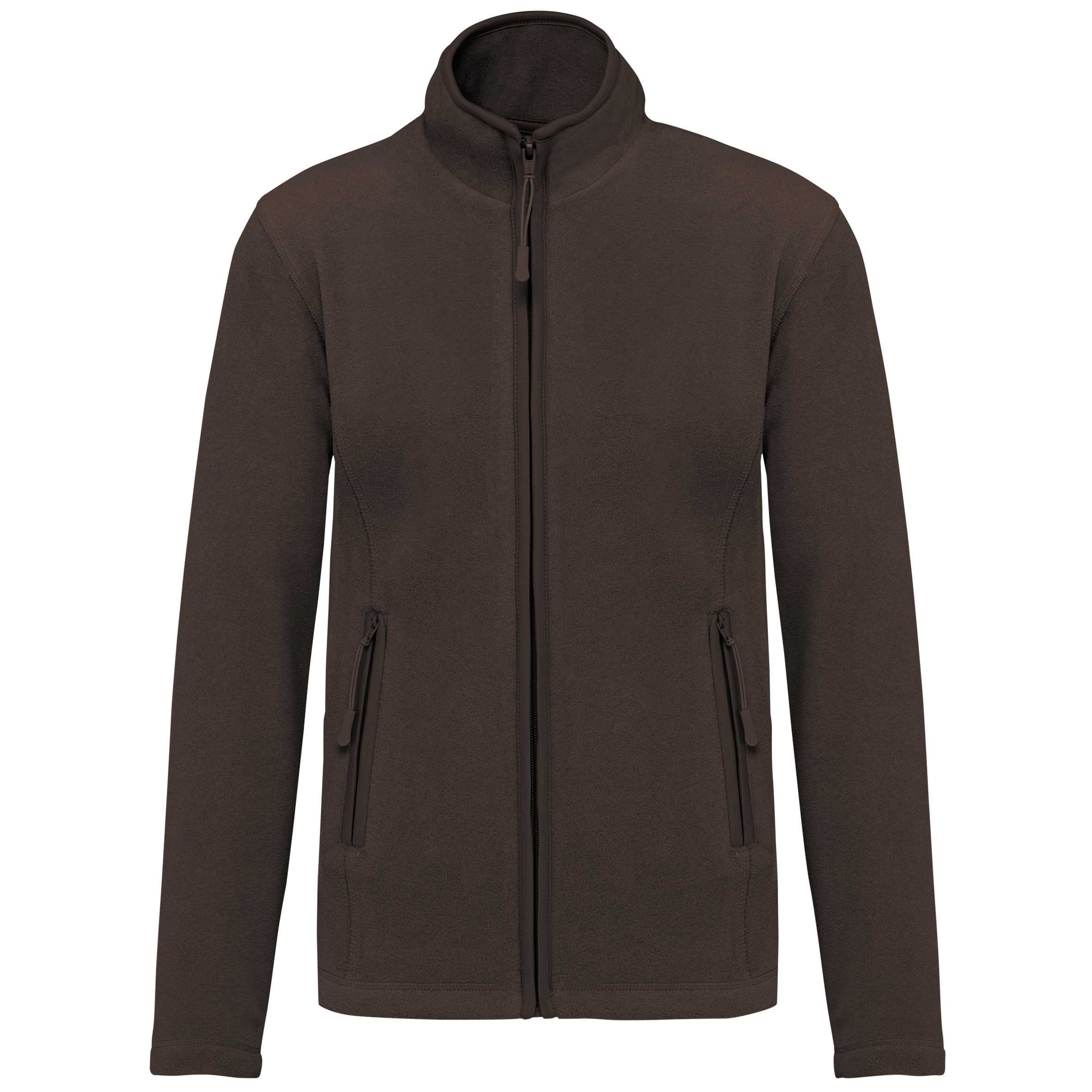 Chaqueta micropolar con cremallera mujer Chocolate