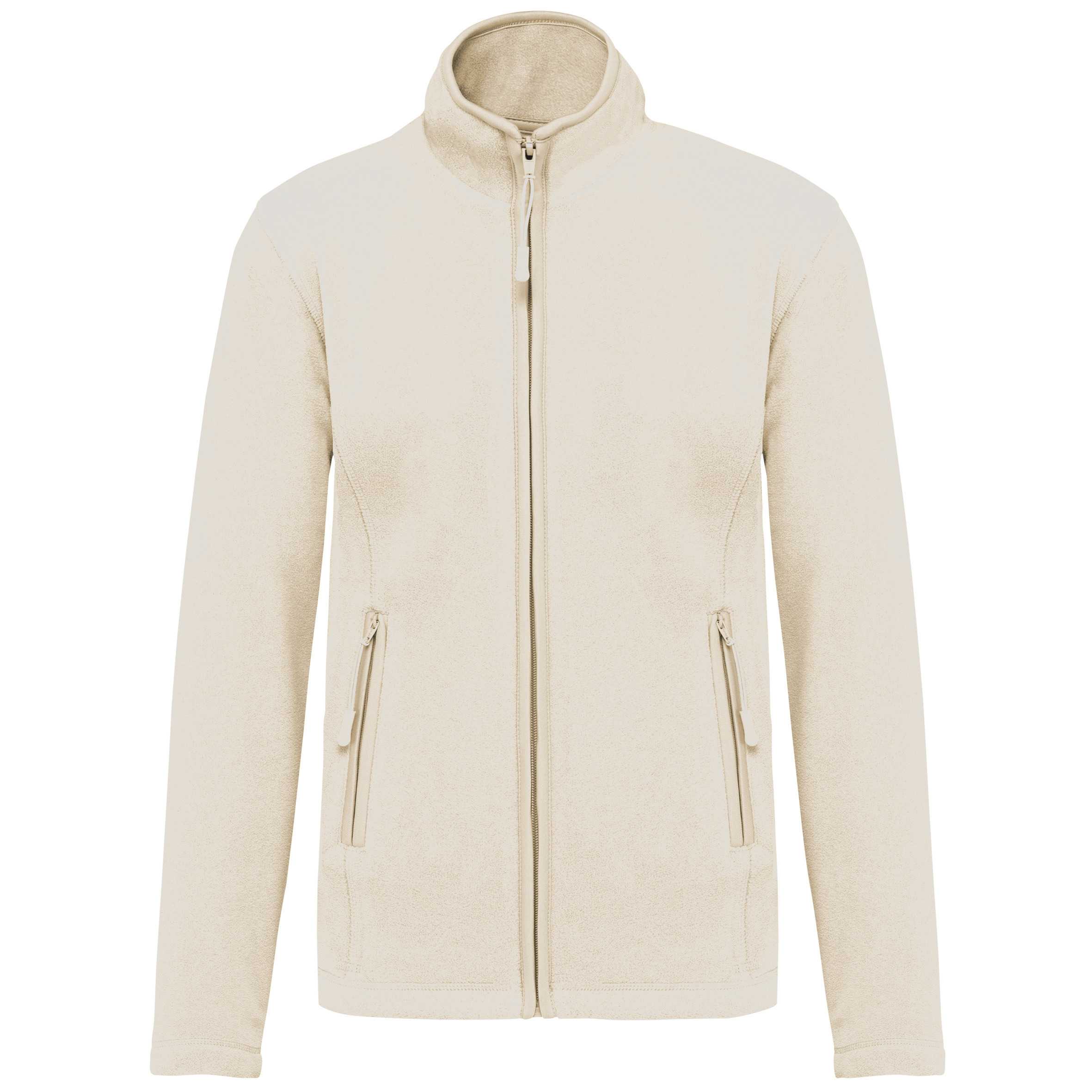 Chaqueta micropolar con cremallera mujer Natural