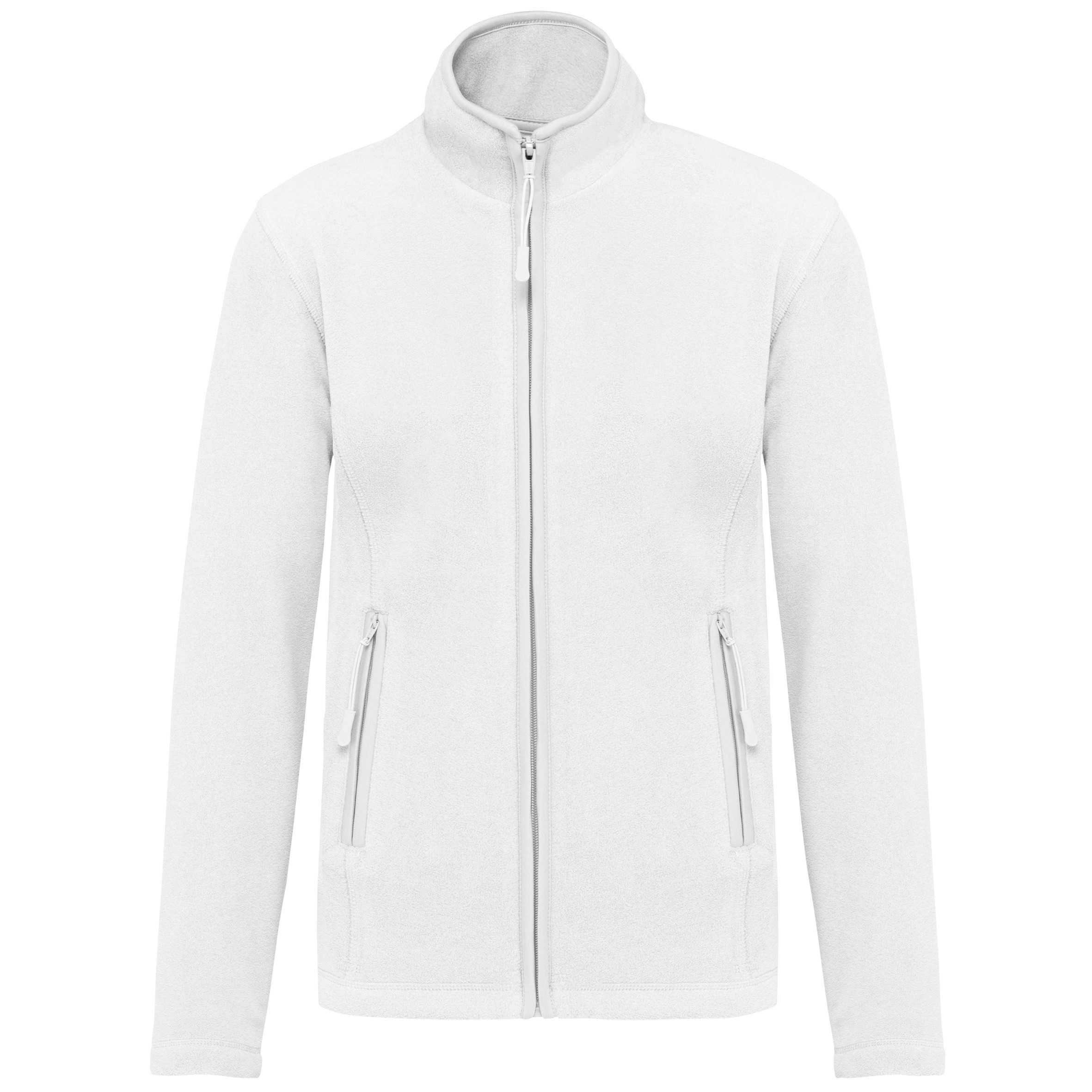 Chaqueta micropolar con cremallera mujer White