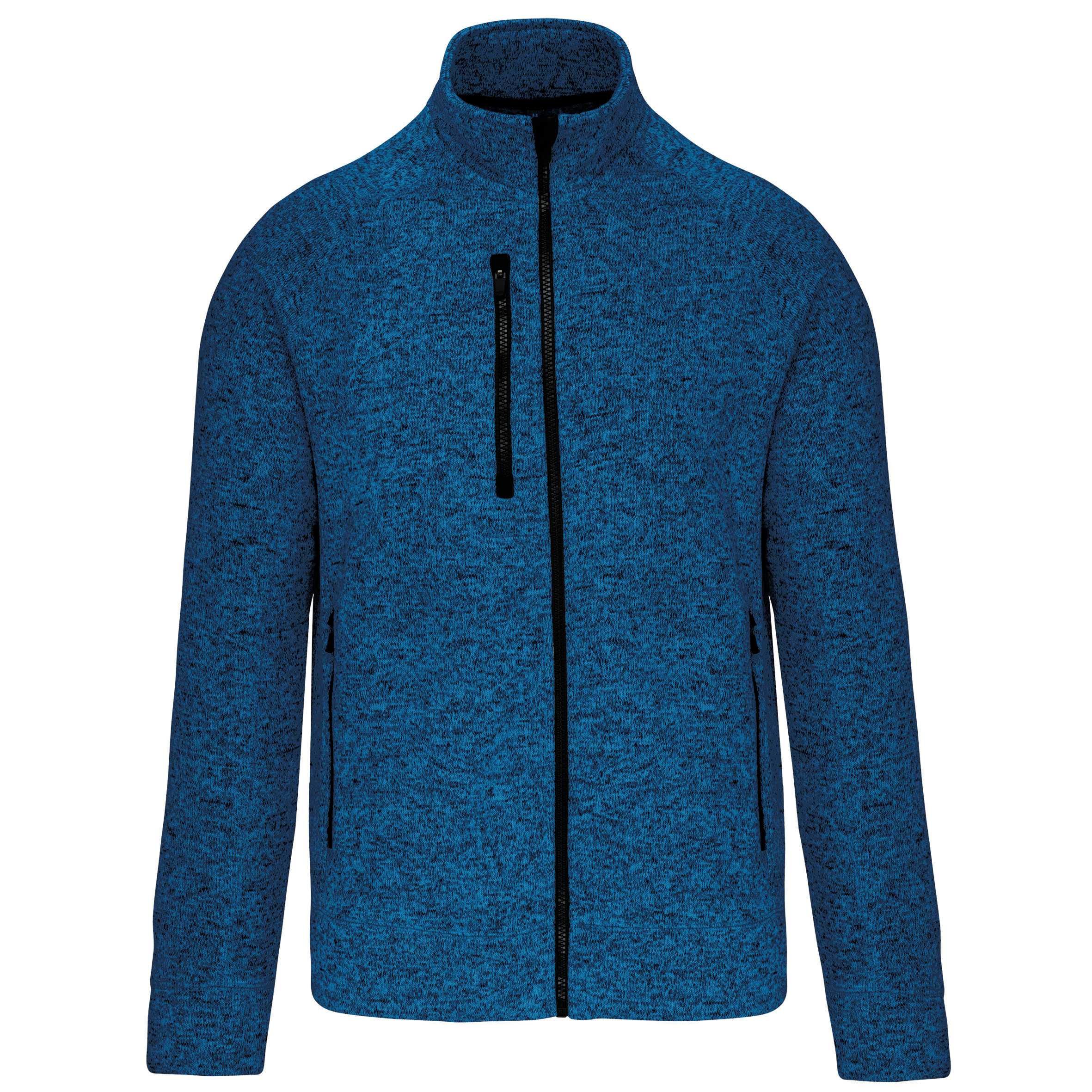 Chaqueta jaspeada con cremallera hombre Light Royal Blue Melange