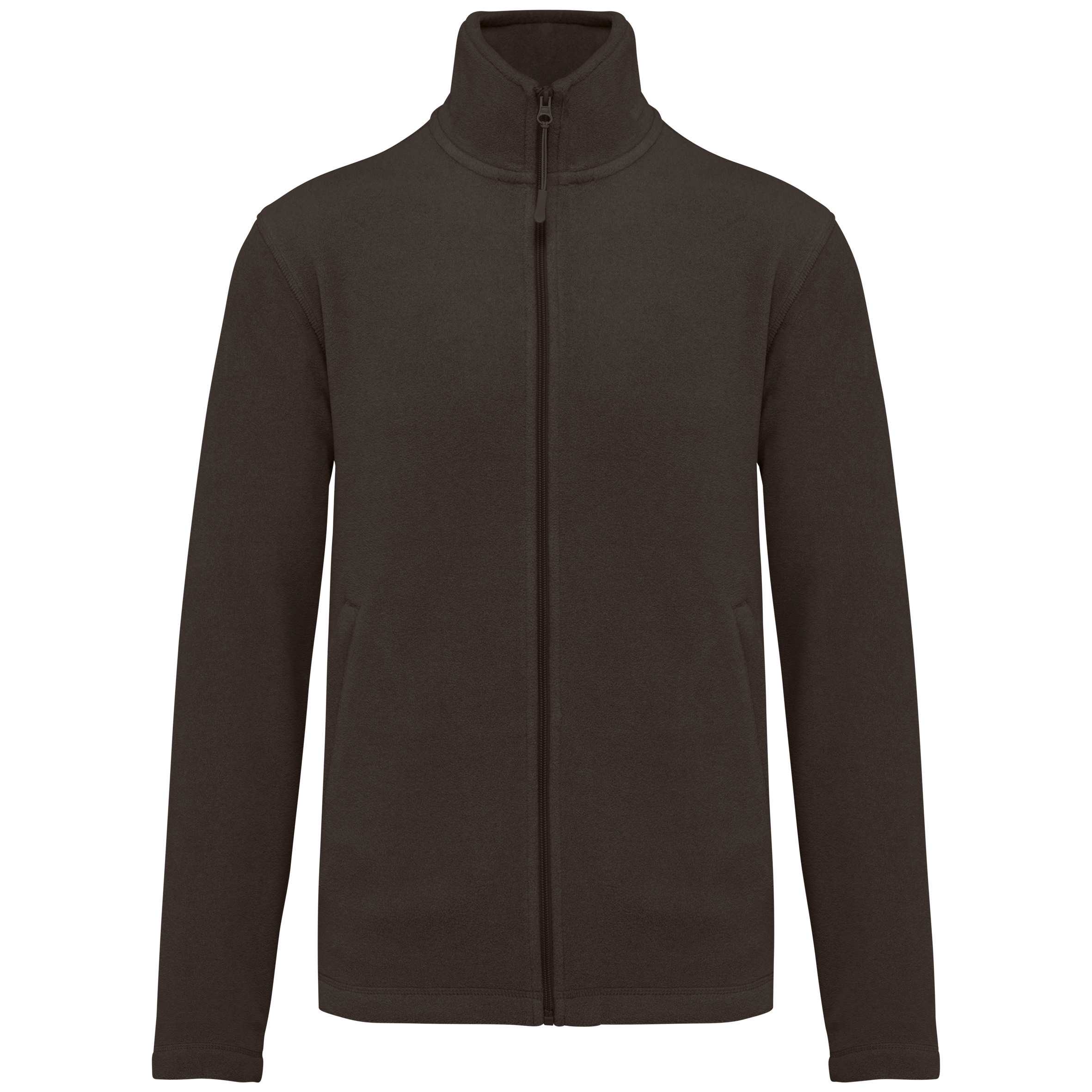 Chaqueta micropolar con cremallera hombre Chocolate