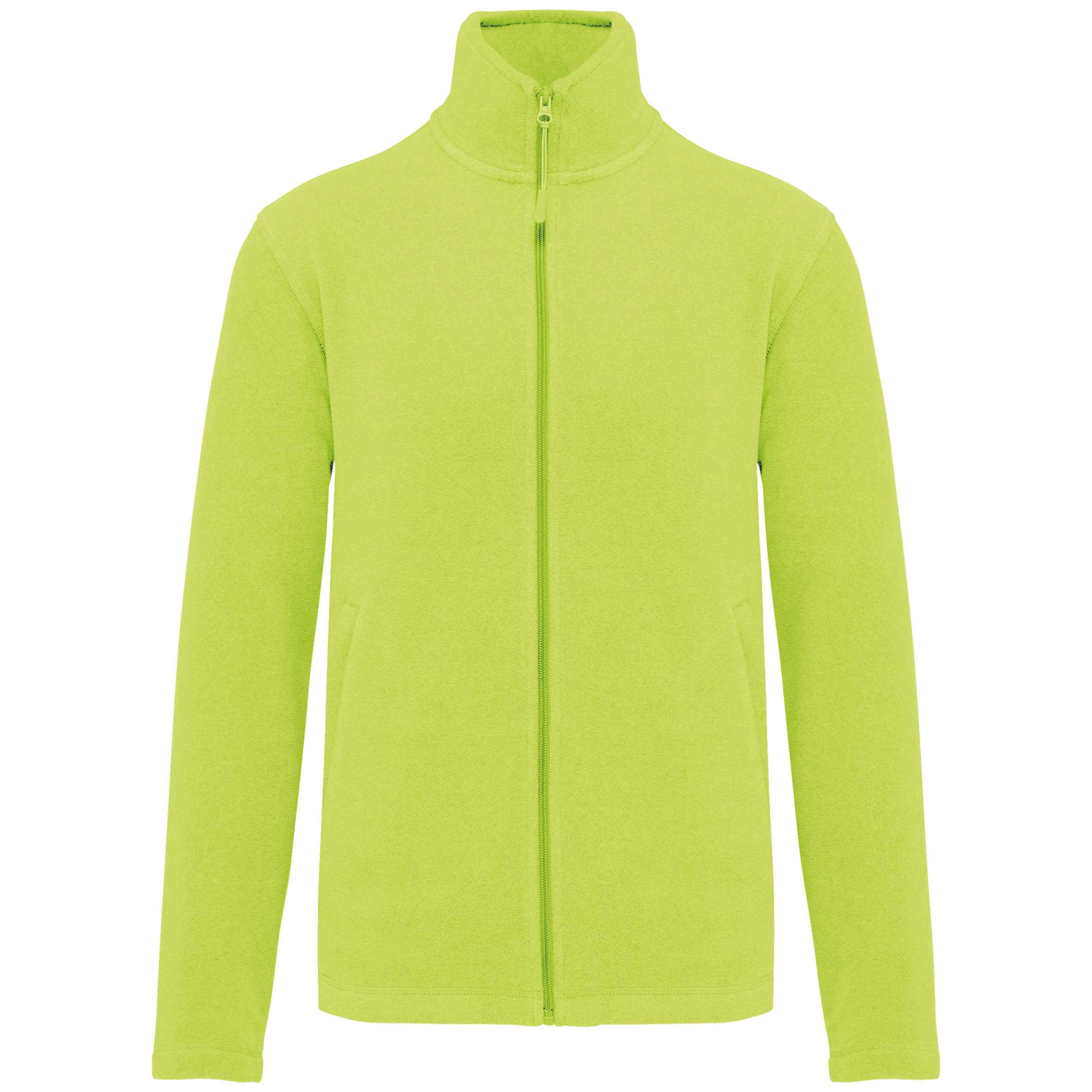 Chaqueta micropolar con cremallera hombre Fluorescent Yellow