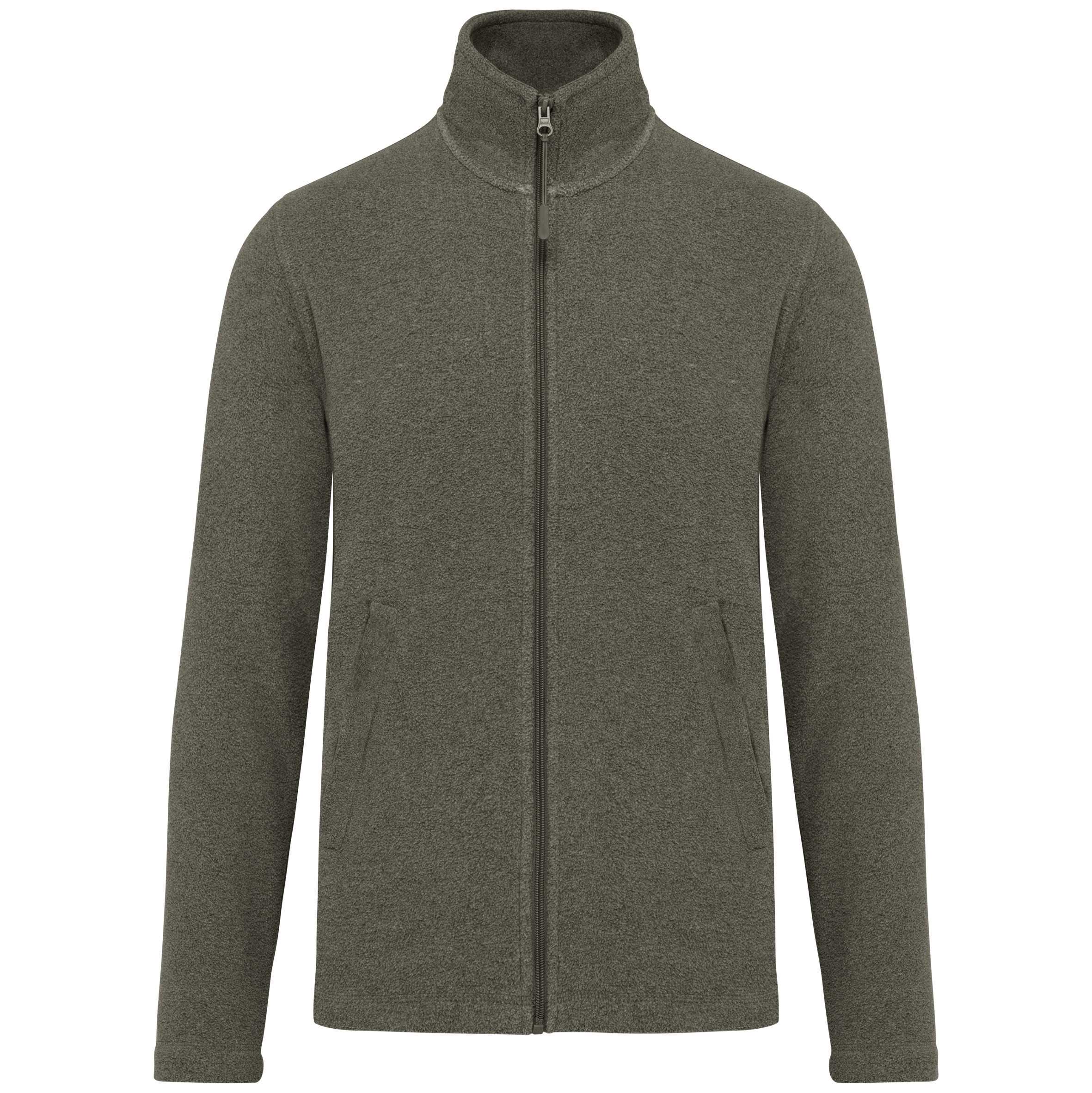 Chaqueta micropolar con cremallera hombre Green Marble Heather