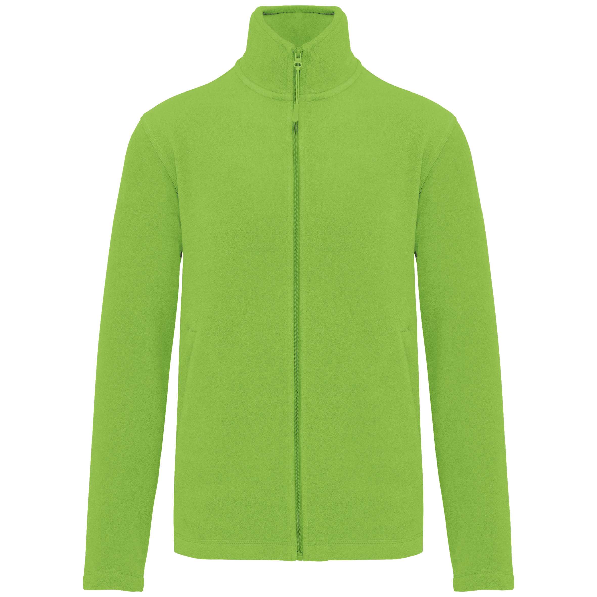 Chaqueta micropolar con cremallera hombre Lime