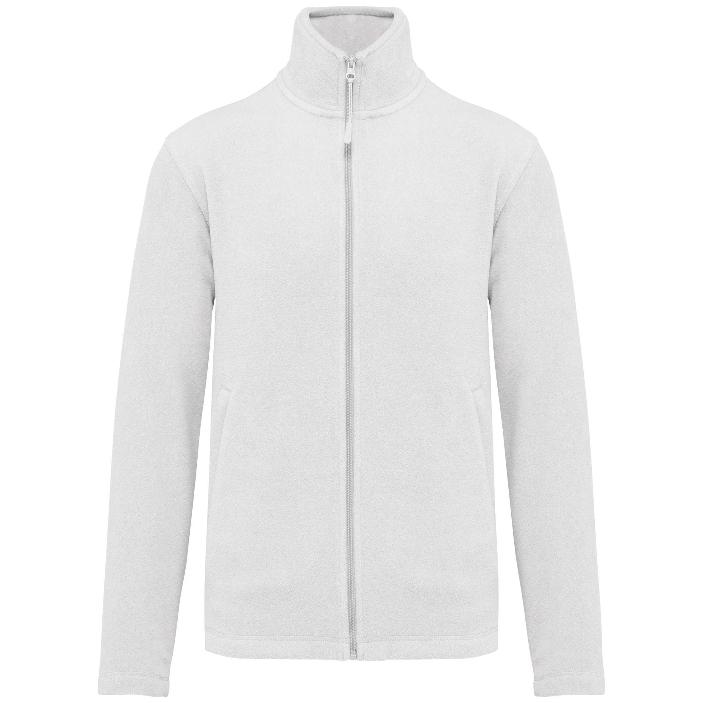 Chaqueta micropolar con cremallera hombre White