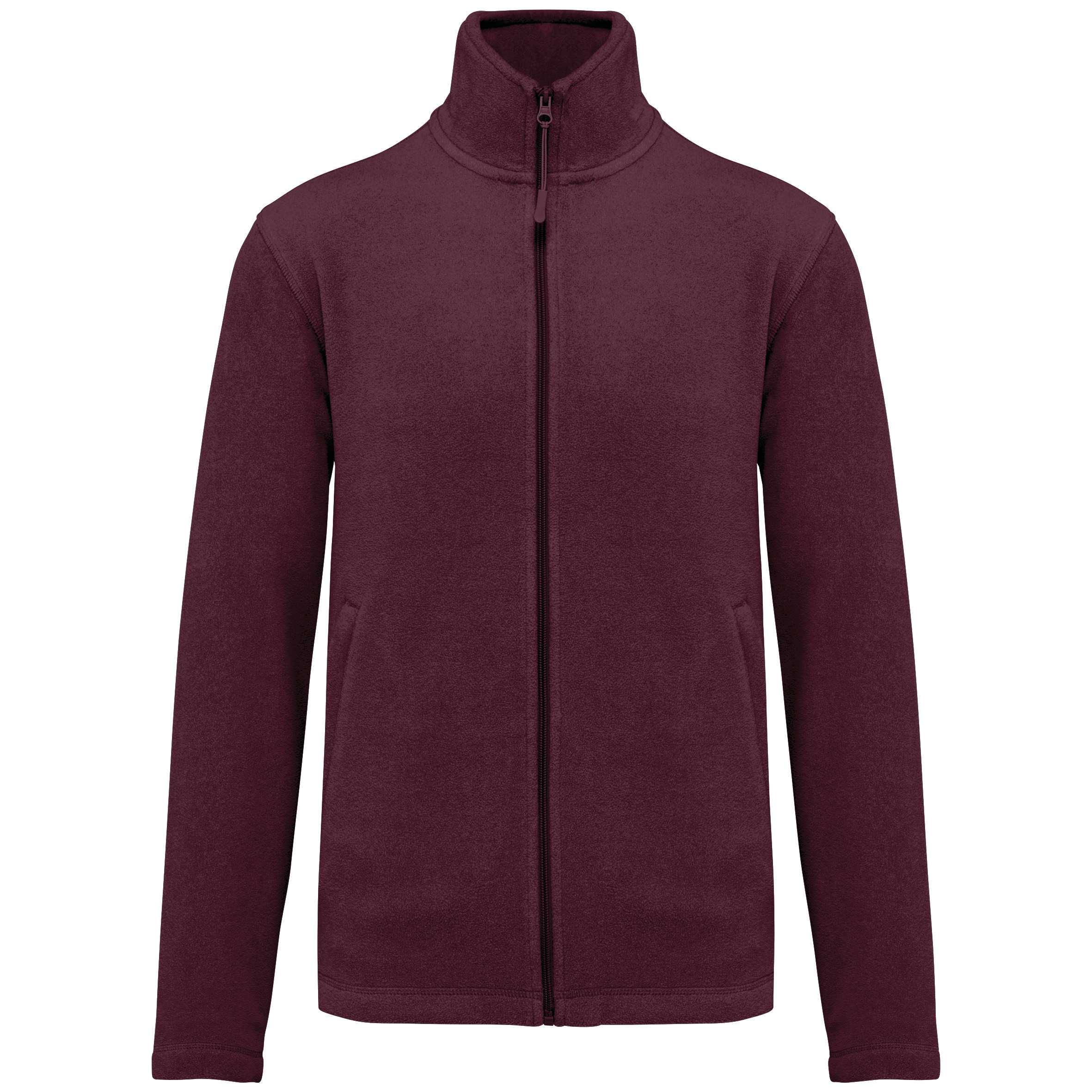 Chaqueta micropolar con cremallera hombre Wine