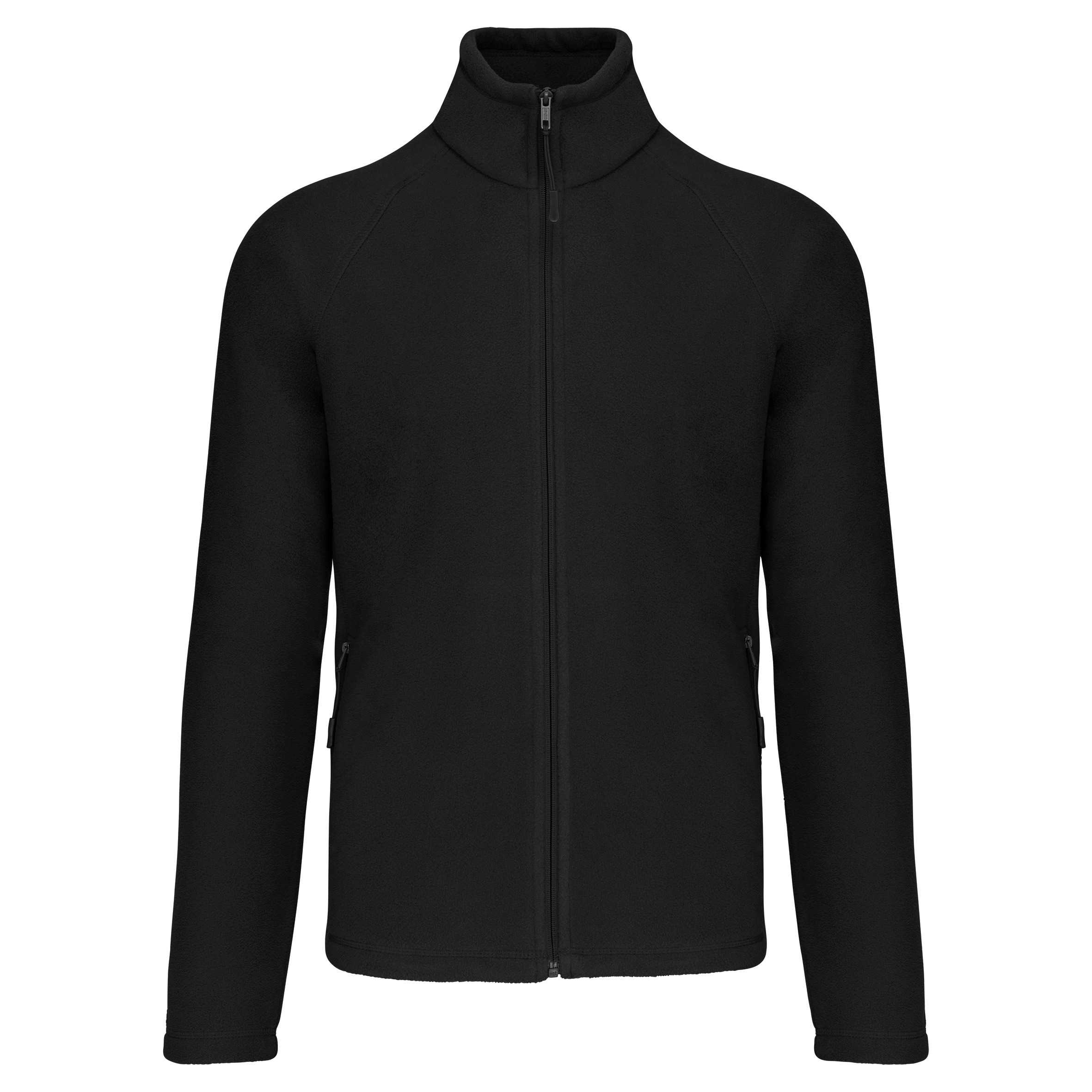 Chaqueta micropolar con cremallera y mangas raglán hombre Black