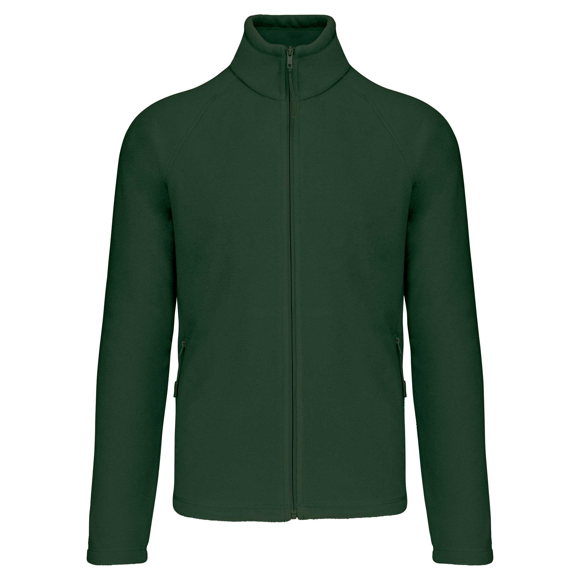 Chaqueta micropolar con cremallera y mangas raglán hombre Forest Green