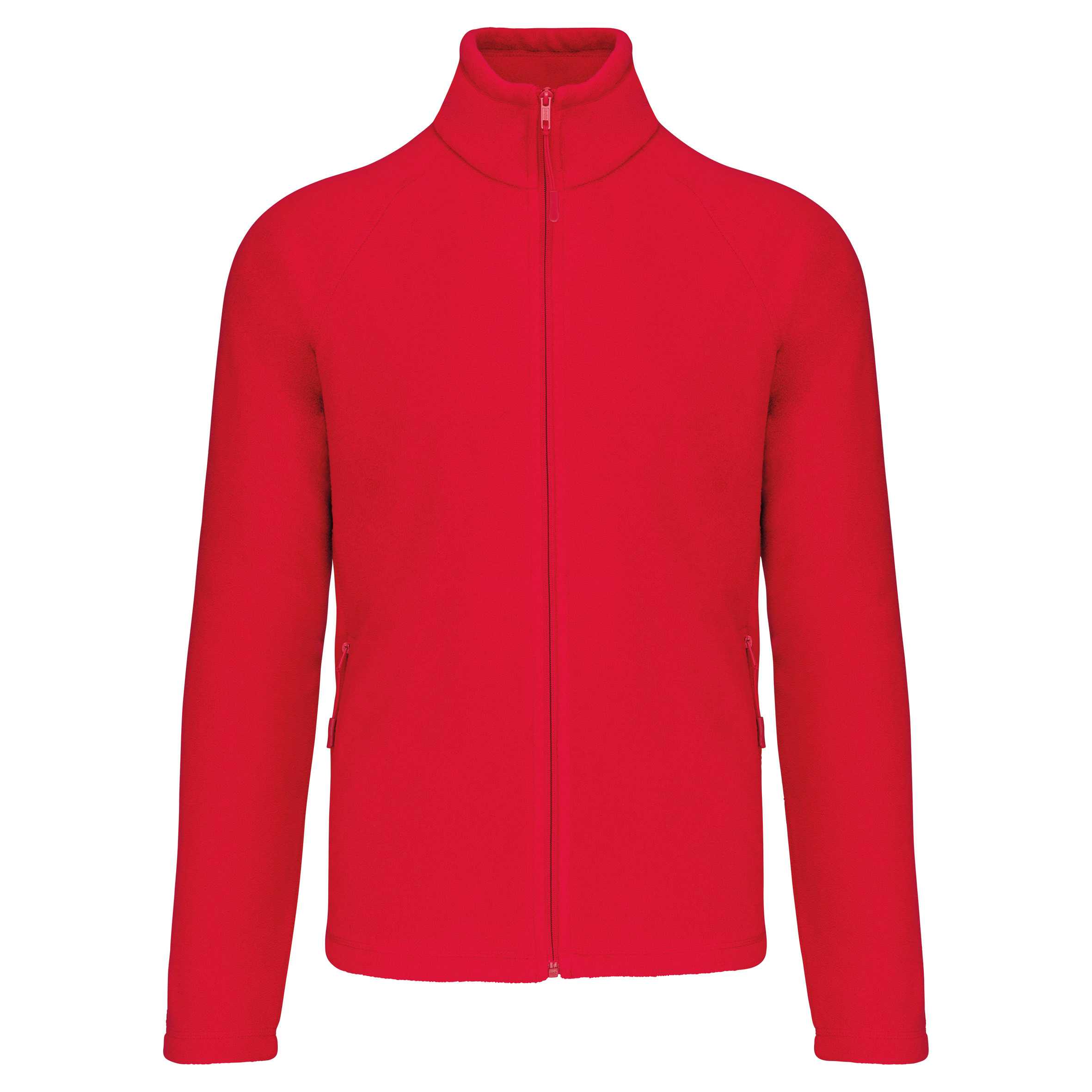 Chaqueta micropolar con cremallera y mangas raglán hombre Red