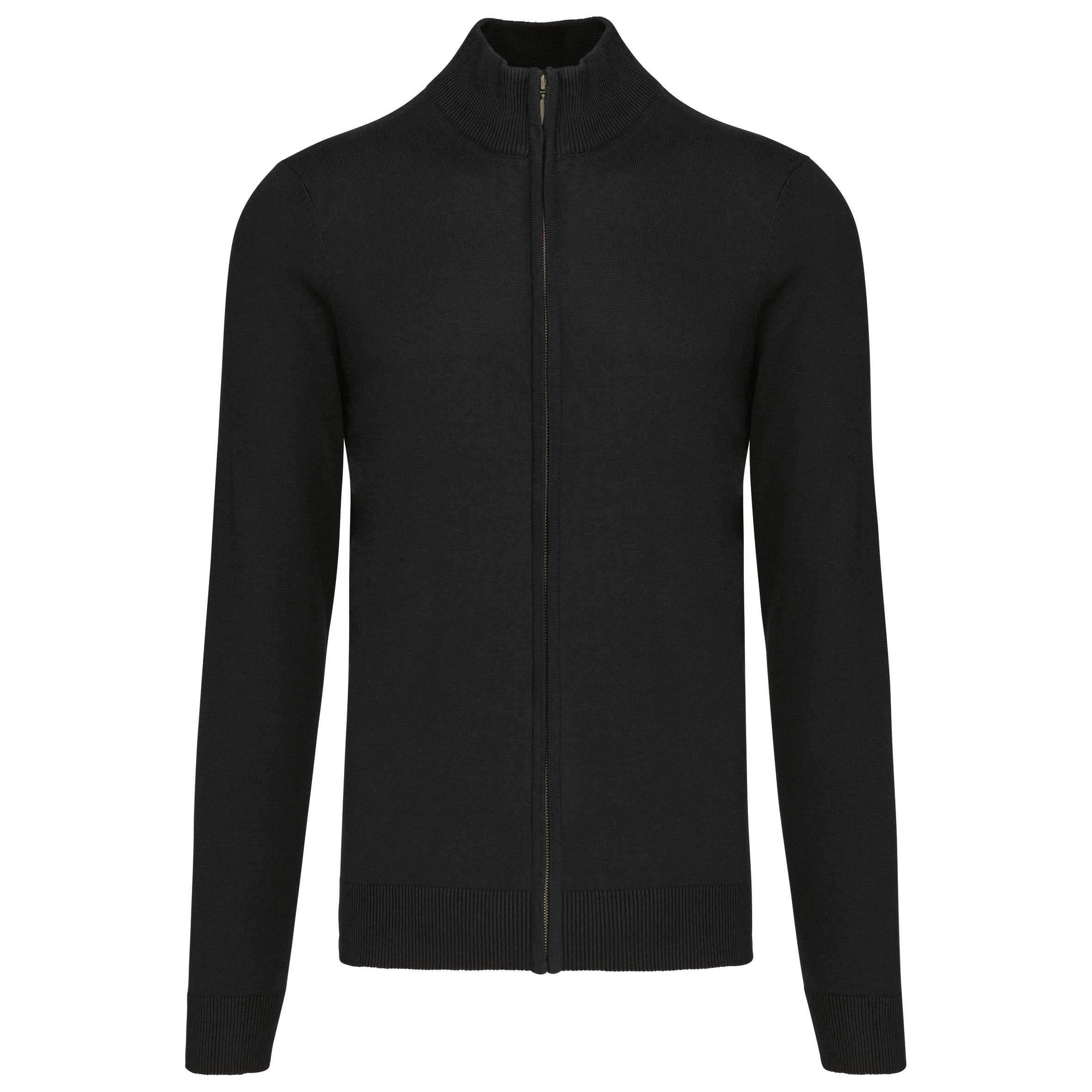 Chaqueta de punto con cremallera hombre Black