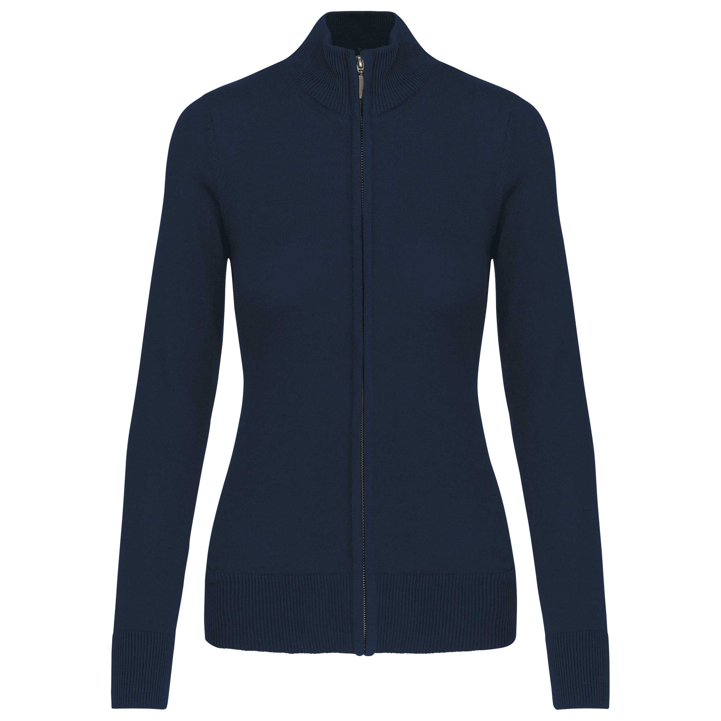 Chaqueta de punto con cremallera mujer Navy