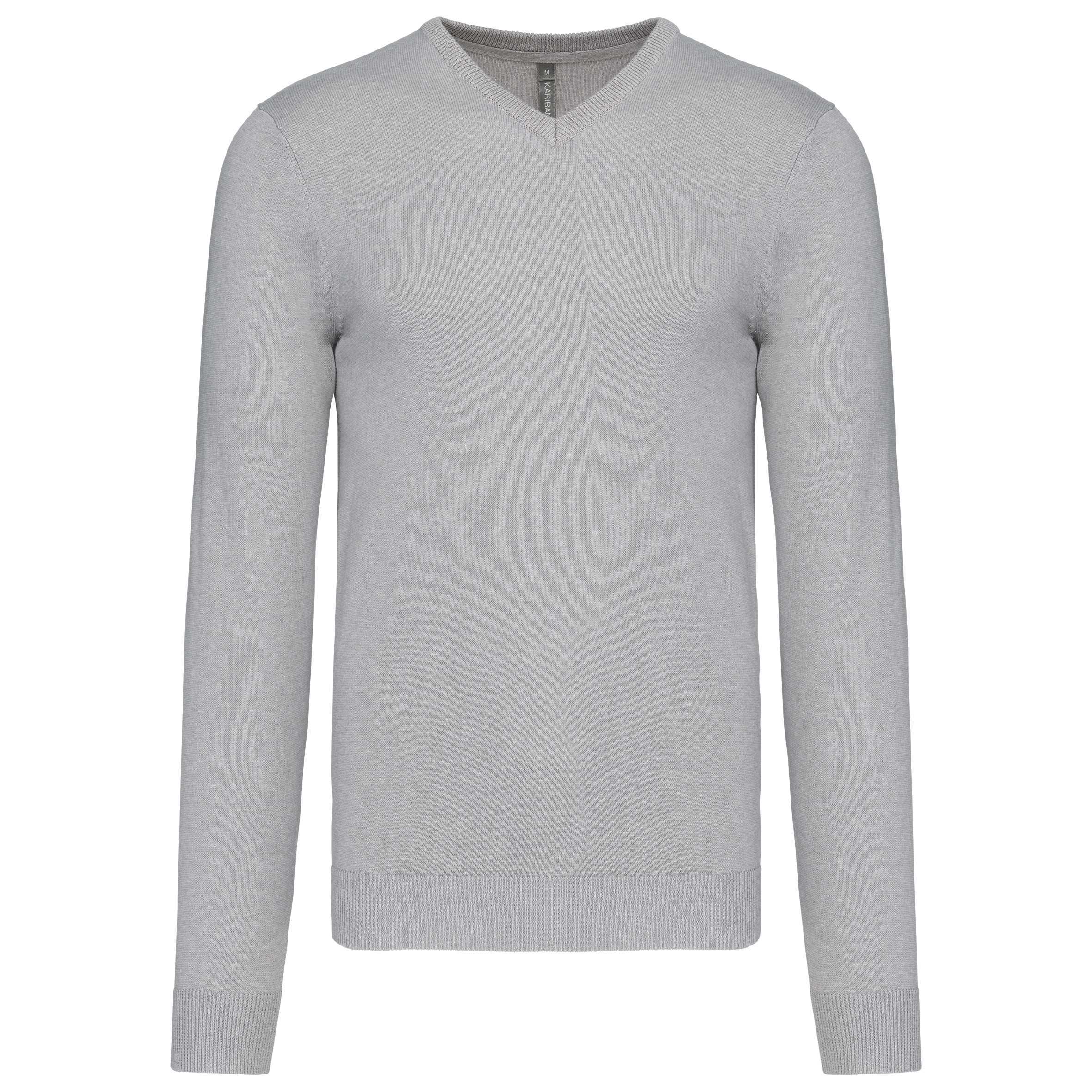 Jersey cuello de pico hombre Grey Melange